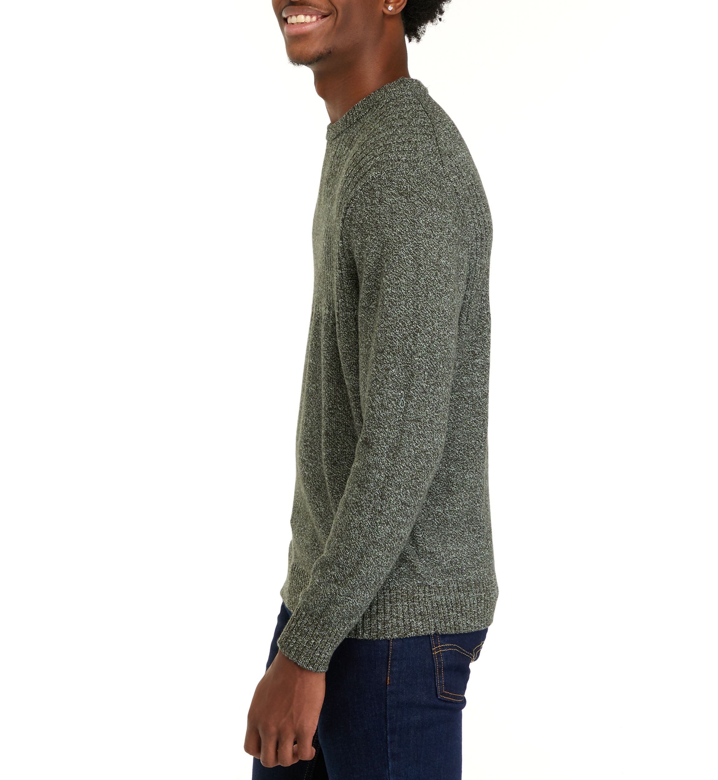 Mens Marled Crew Neck Sweater