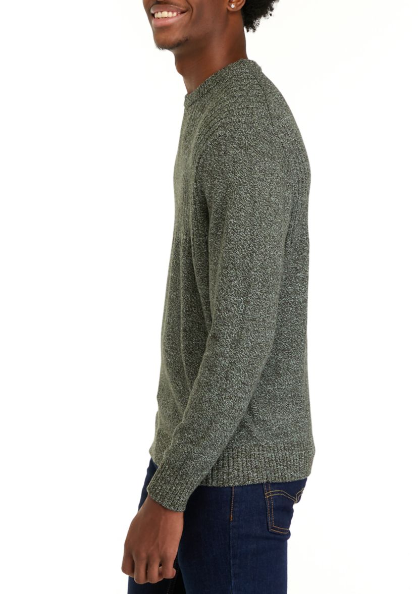 Mens Marled Crew Neck Sweater
