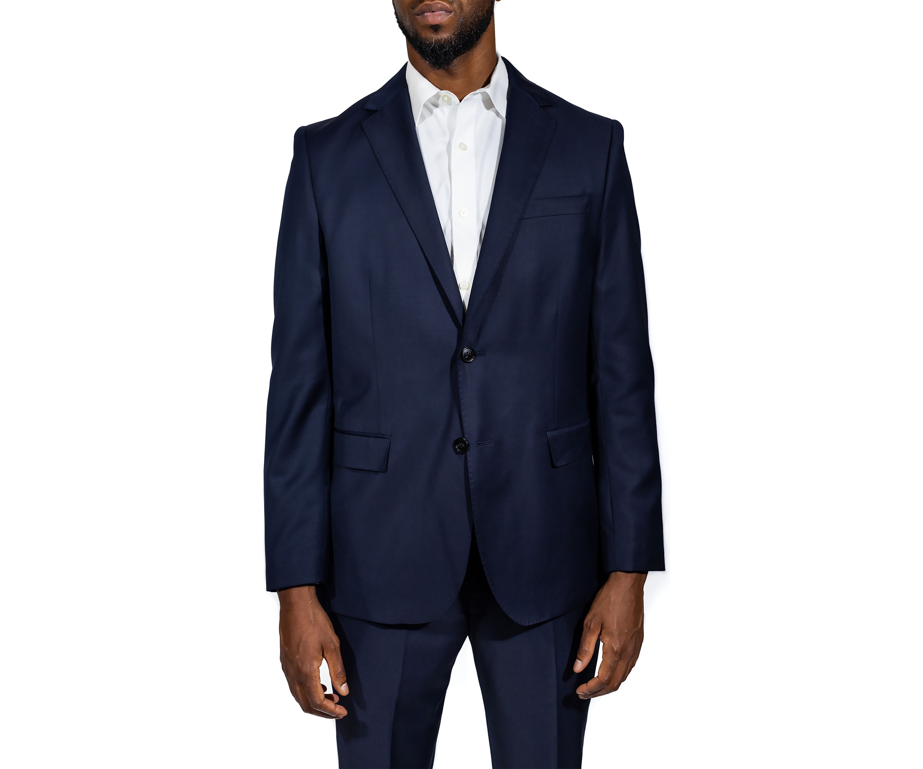 Mens Navy Wool Suit Jacket