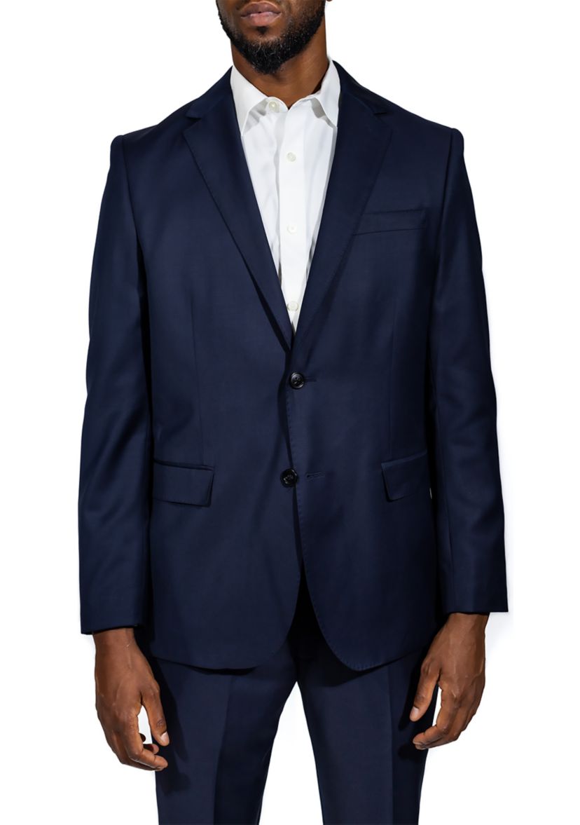 Mens Navy Wool Suit Jacket