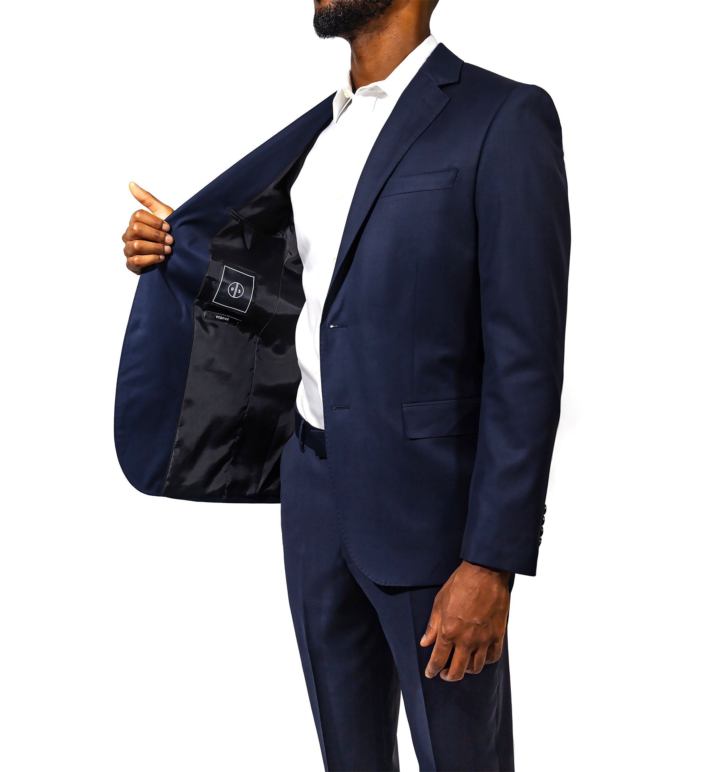Mens Navy Wool Suit Jacket