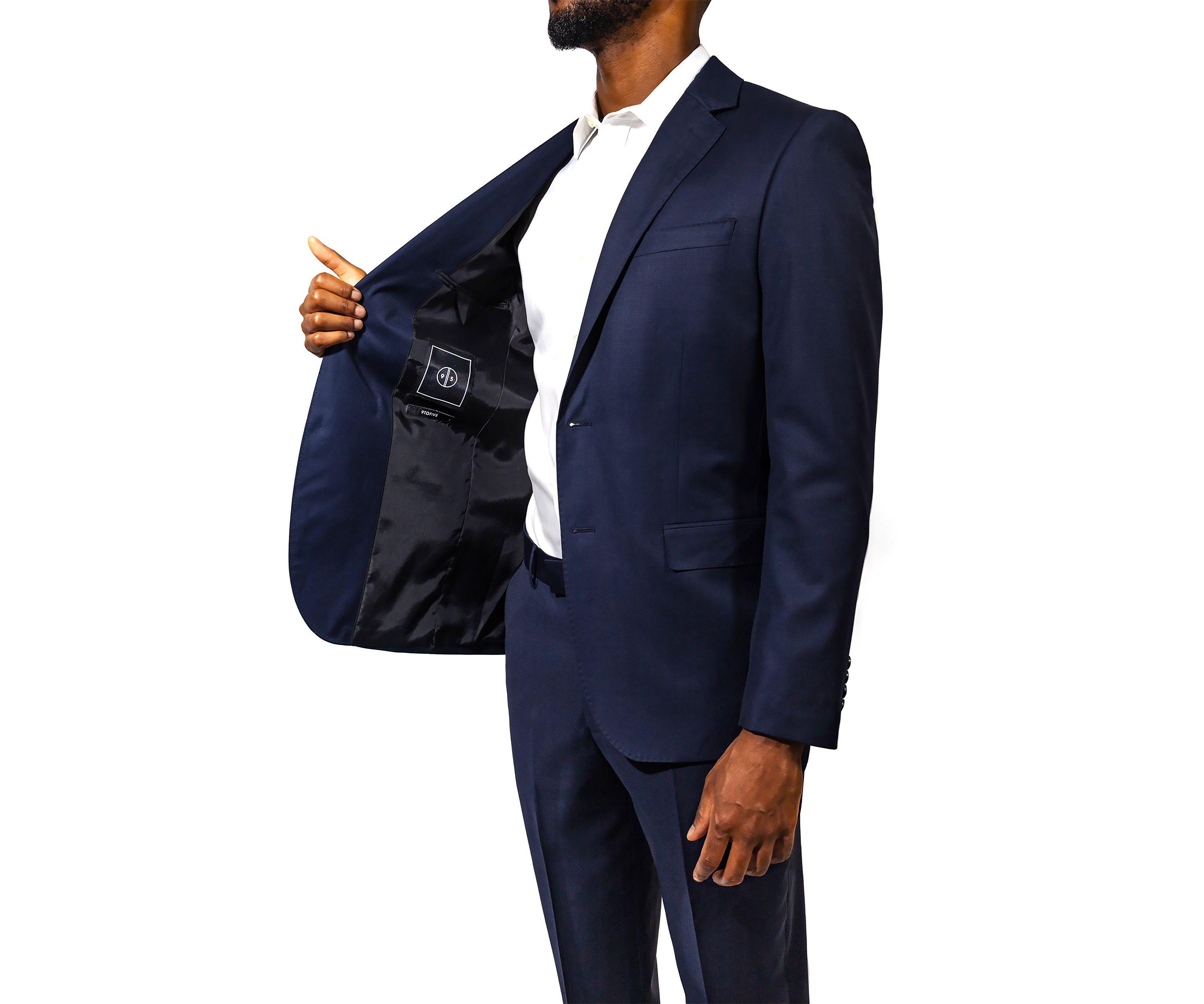 Mens Navy Wool Suit Jacket