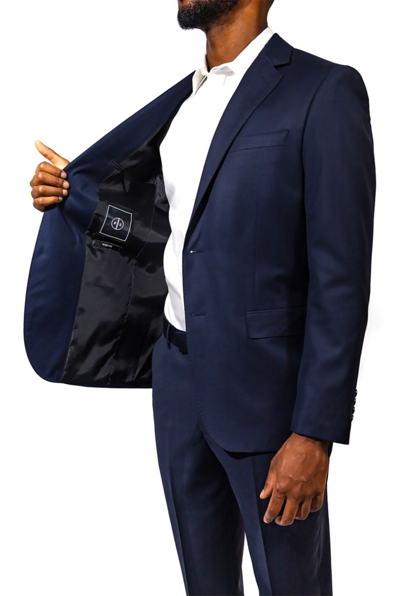 Mens Navy Wool Suit Jacket