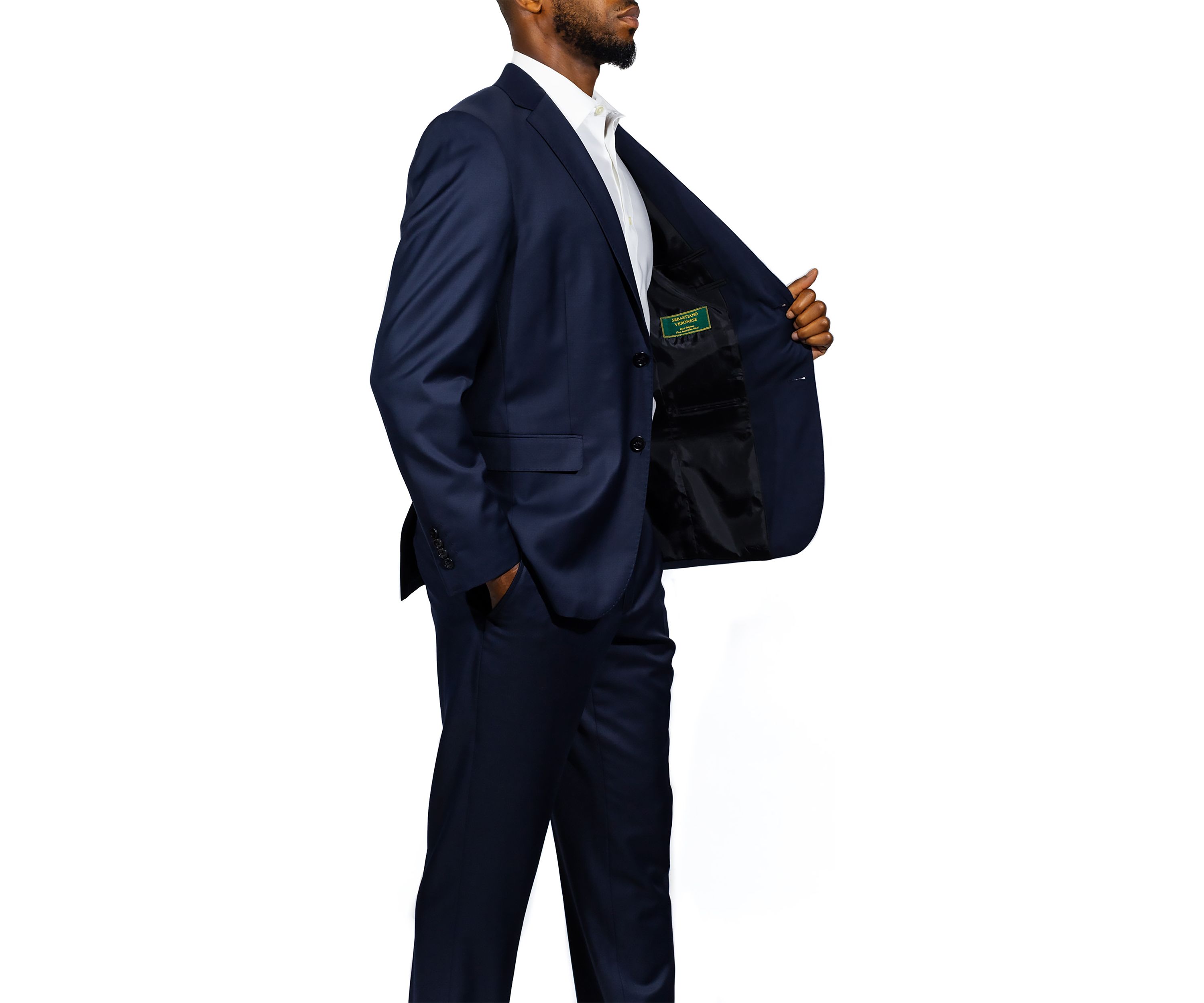 Mens Navy Wool Suit Jacket