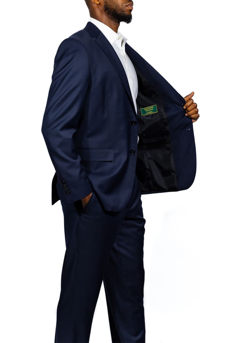 Mens Navy Wool Suit Jacket