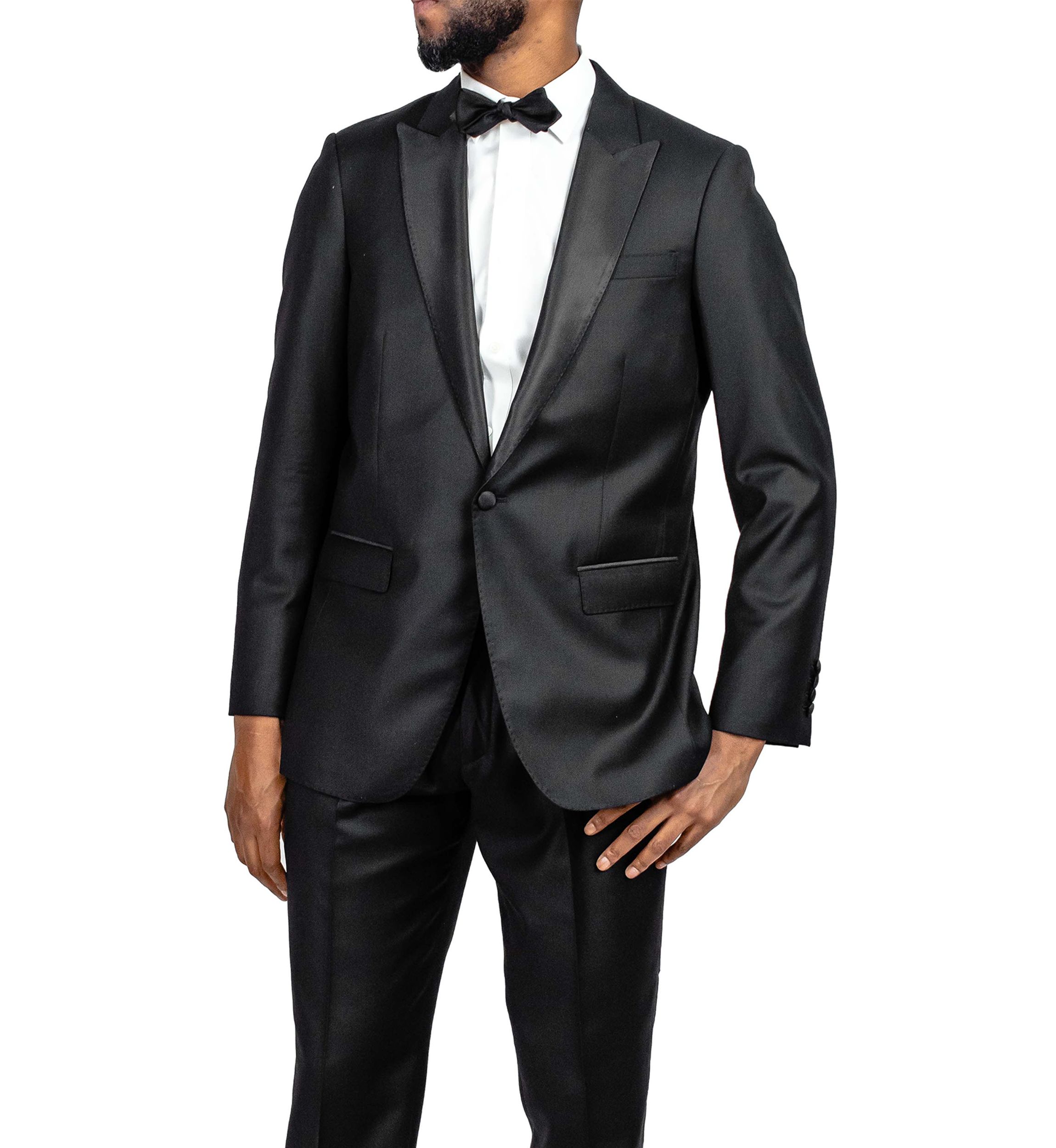 Mens Black Tuxedo Peak Jacket