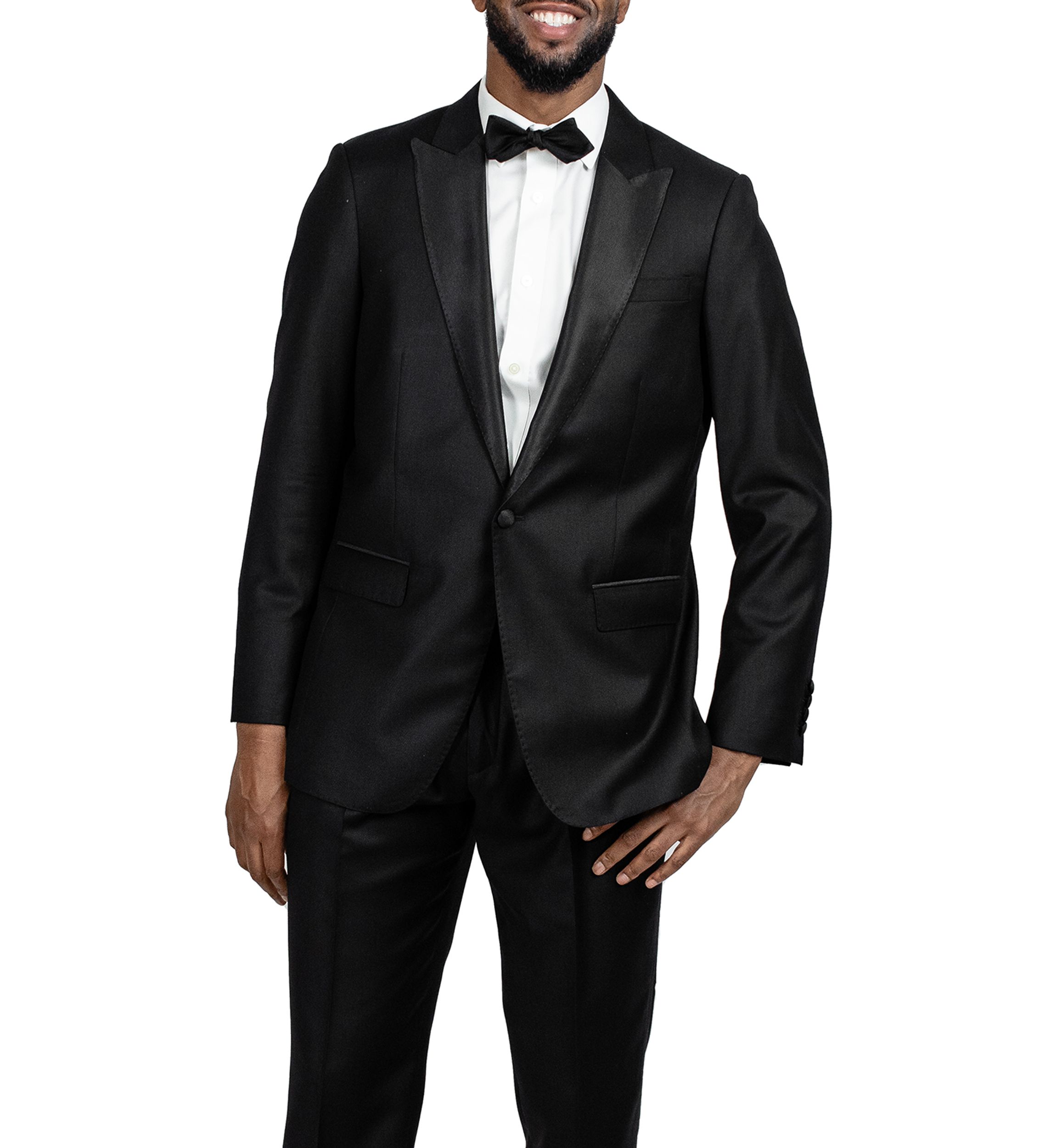 Mens Black Tuxedo Peak Jacket