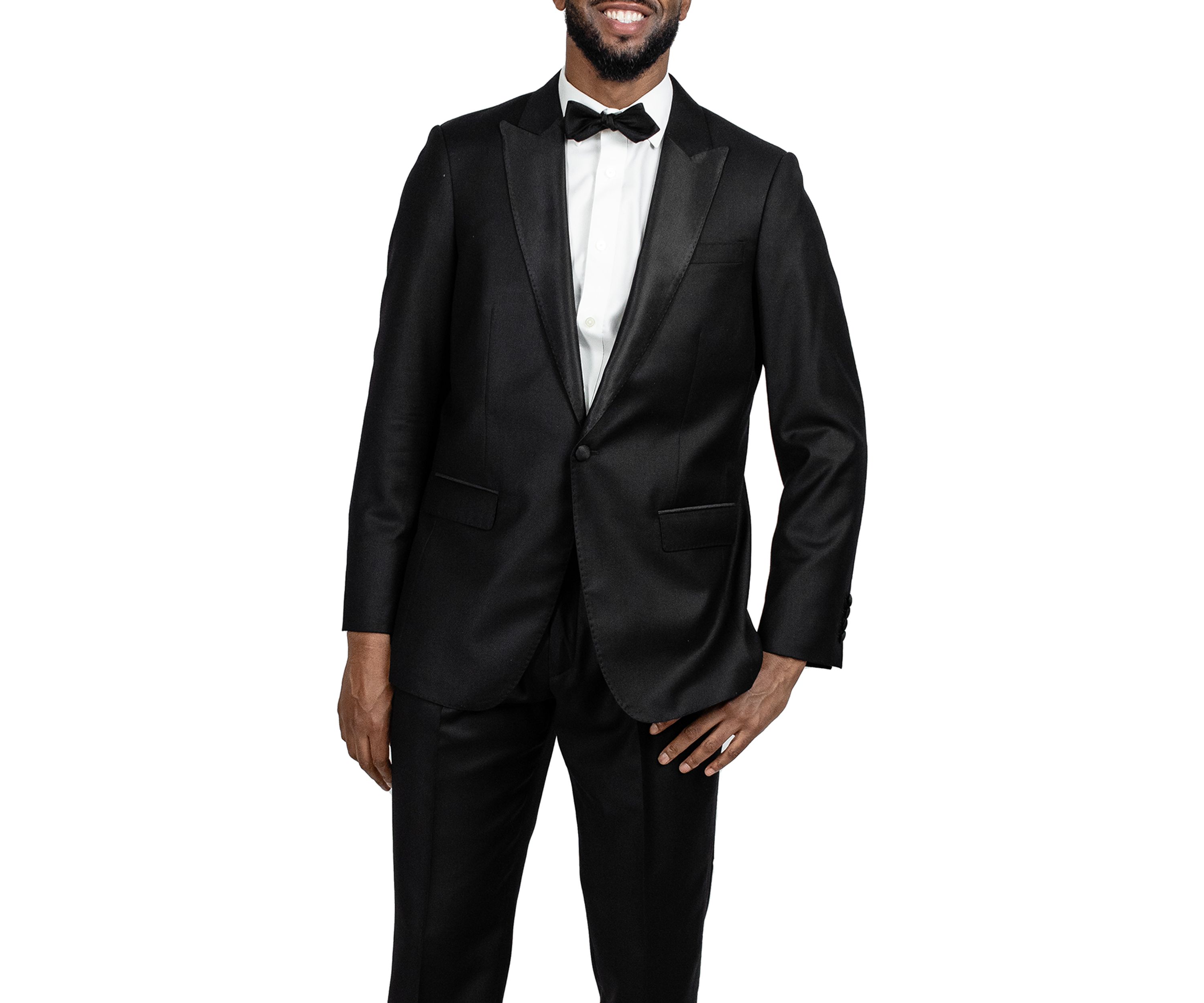 Mens Black Tuxedo Peak Jacket