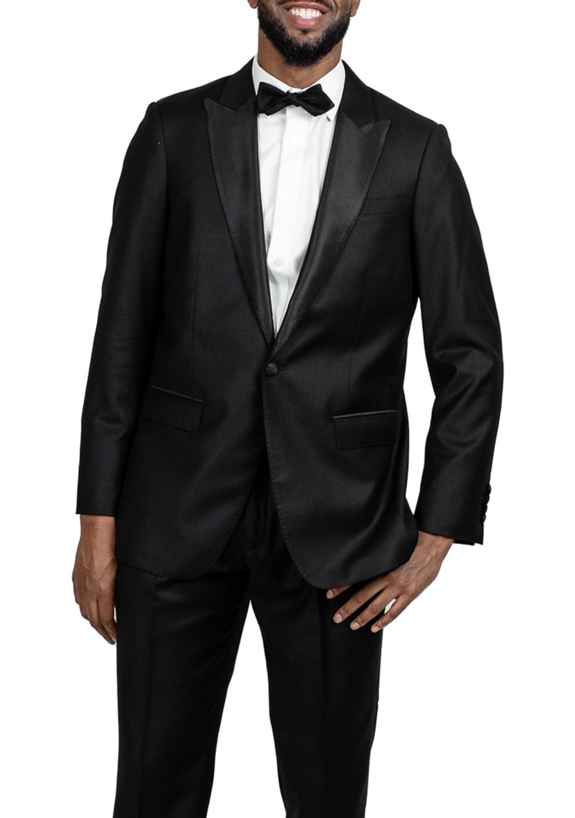 Mens Black Tuxedo Peak Jacket