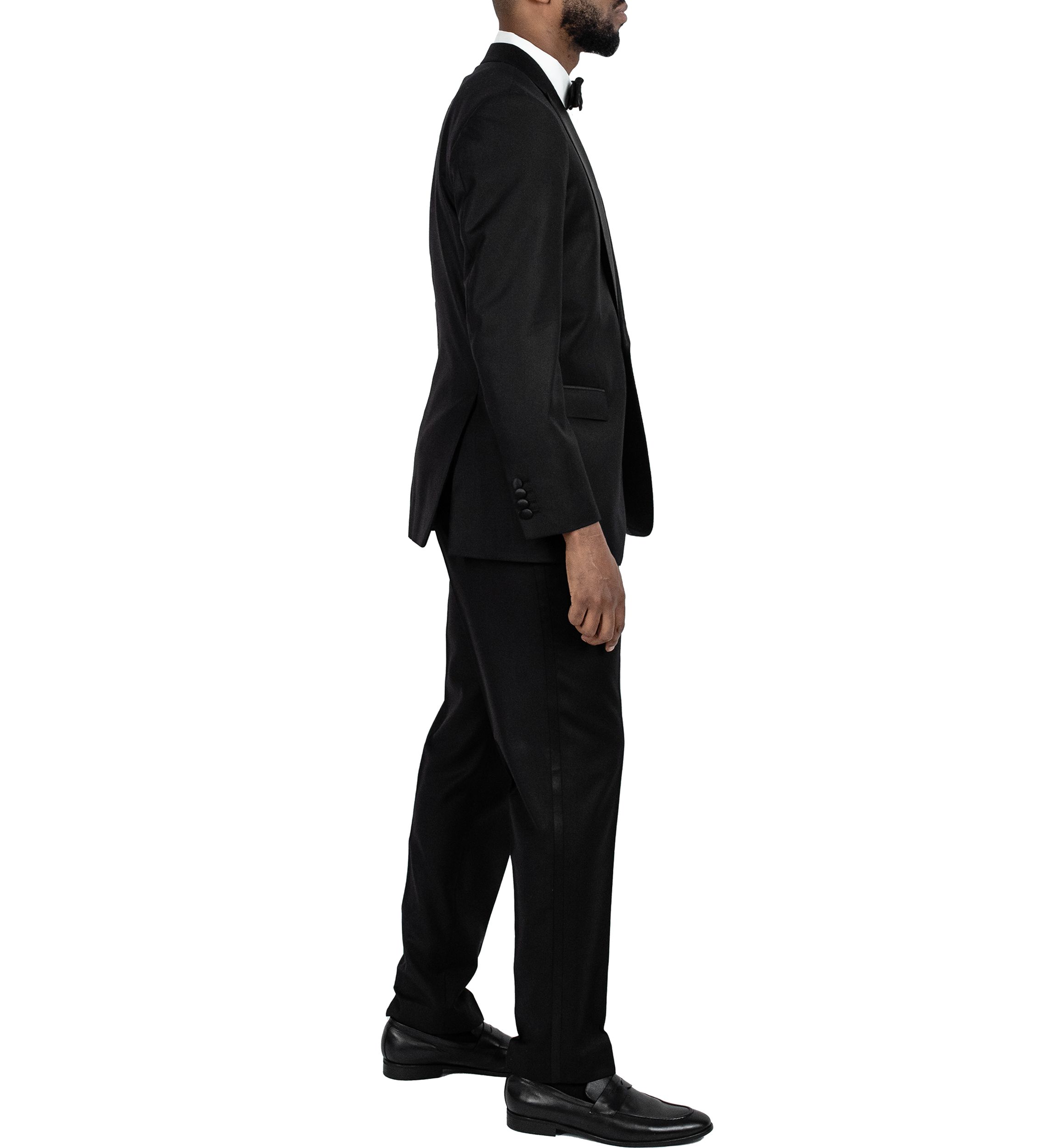 Mens Black Tuxedo Peak Jacket