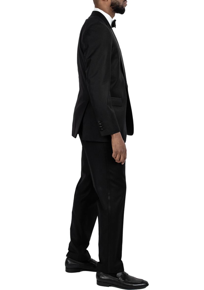 Mens Black Tuxedo Peak Jacket