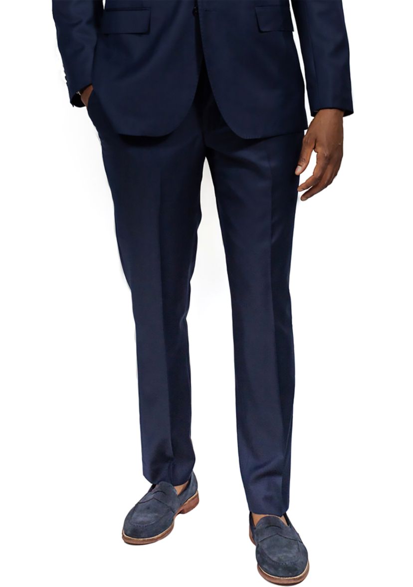 Mens Navy Wool Suit Pants