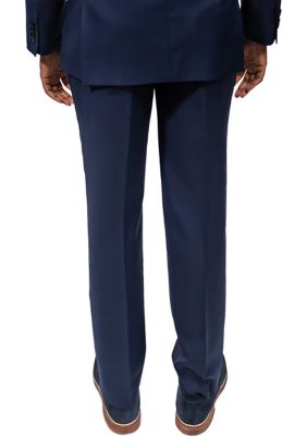 Men's Navy Wool Suit Pants