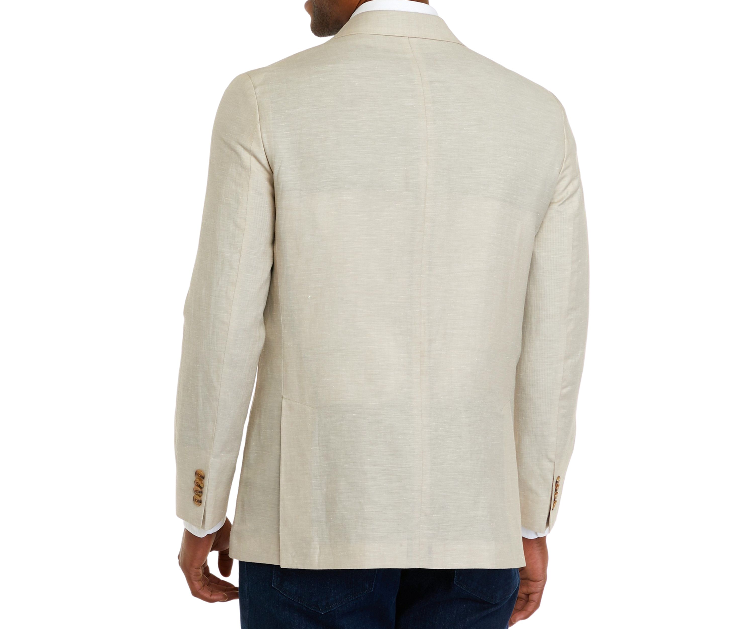 Mens Tan Linen Sport Coat