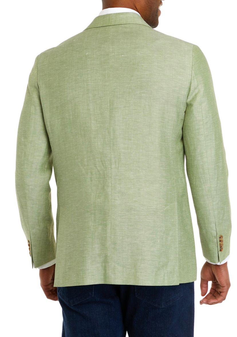 Mens Olive Linen Sport Coat