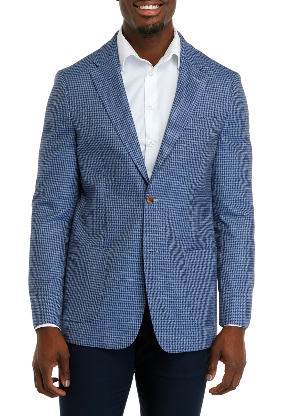 Mens Blue Check Sport Coat