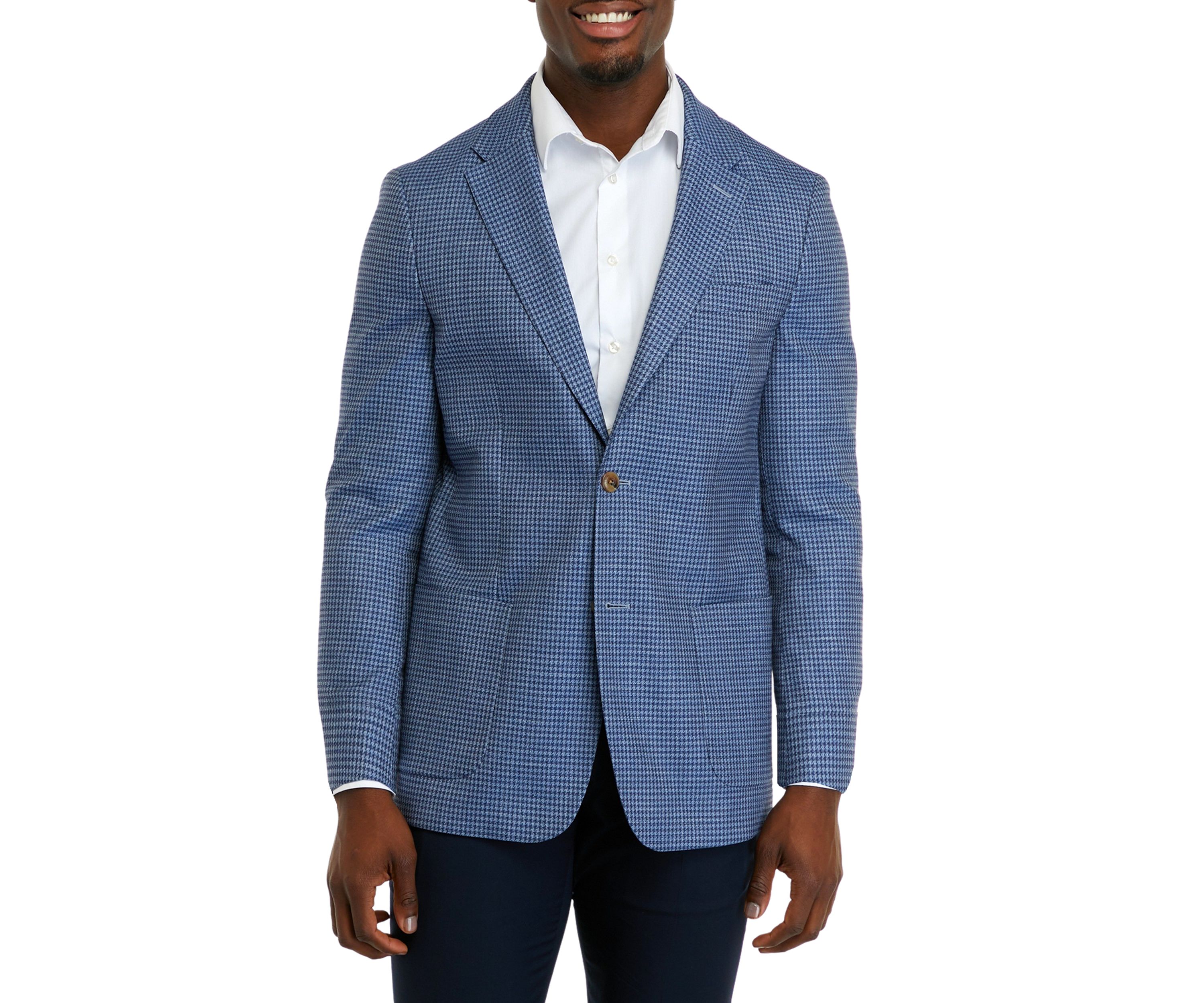 Mens Blue Check Sport Coat