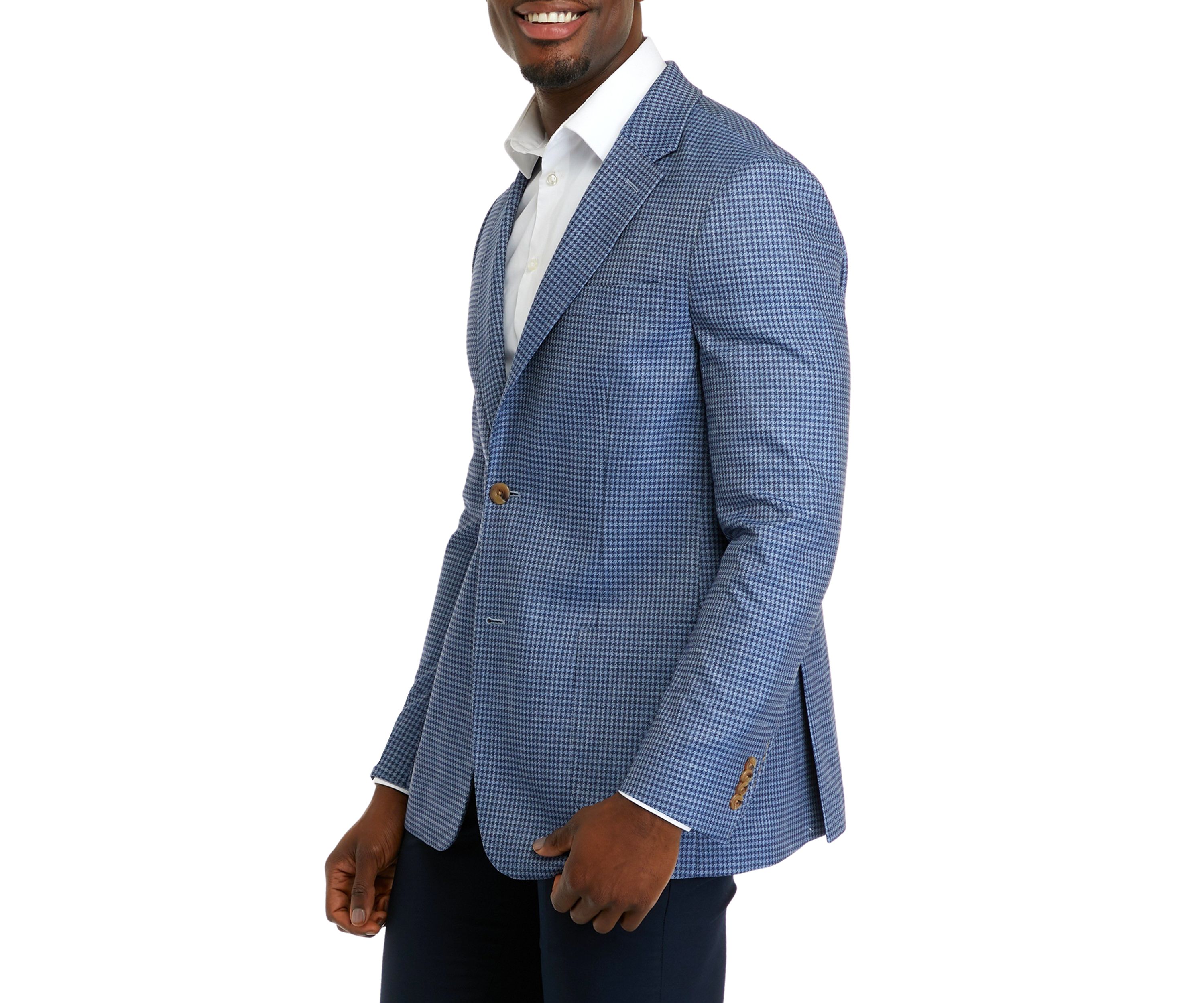 Mens Blue Check Sport Coat