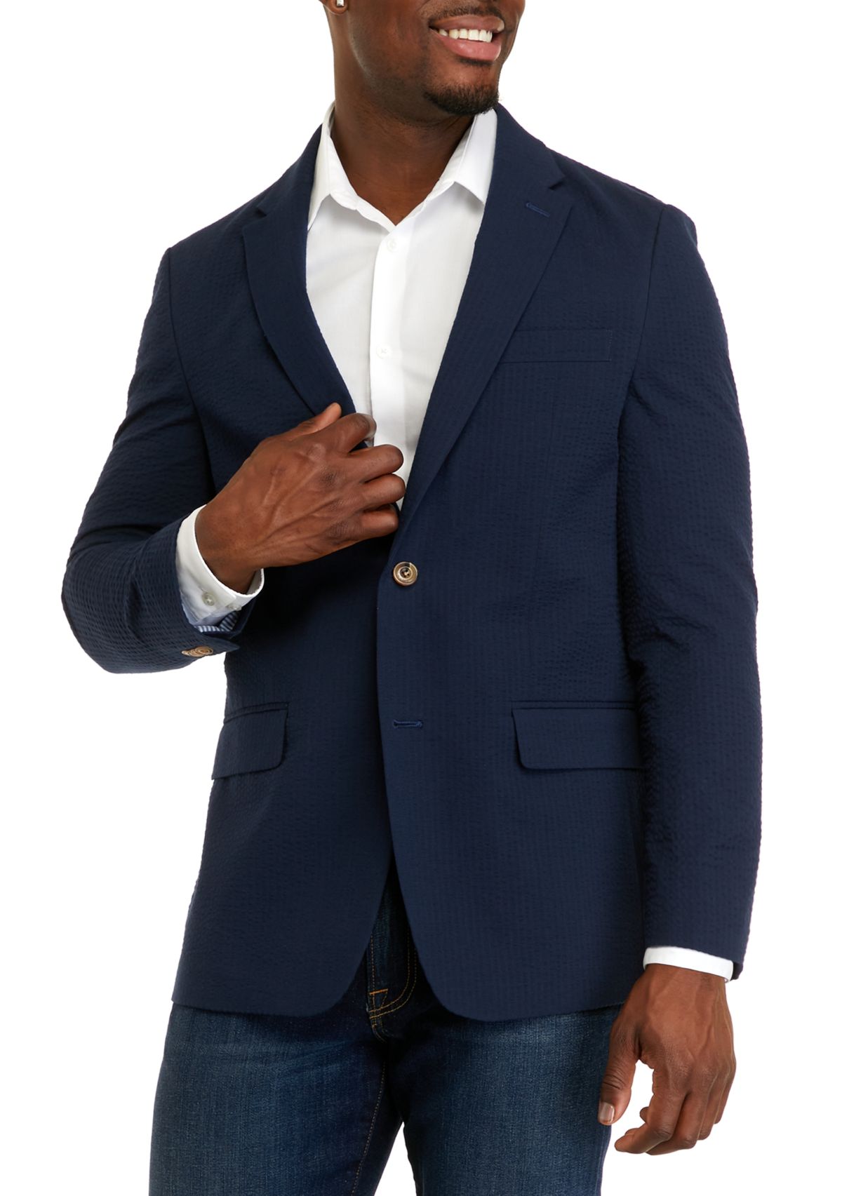 Mens Seersucker Blazer