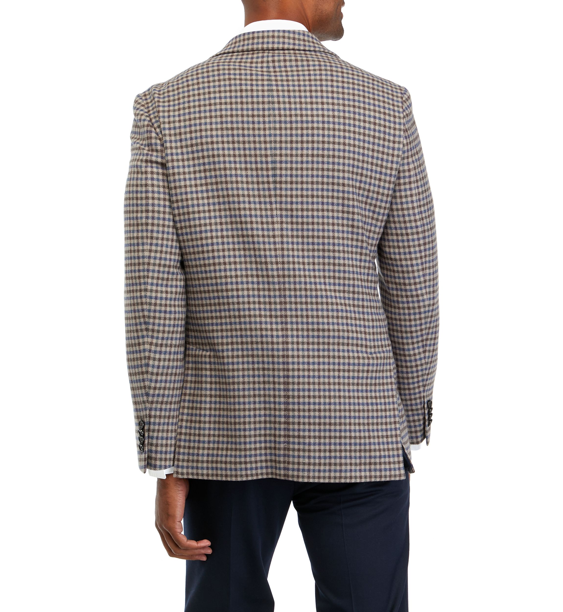 Single Breasted 2 Button Front Houndstooth Sport Coat 