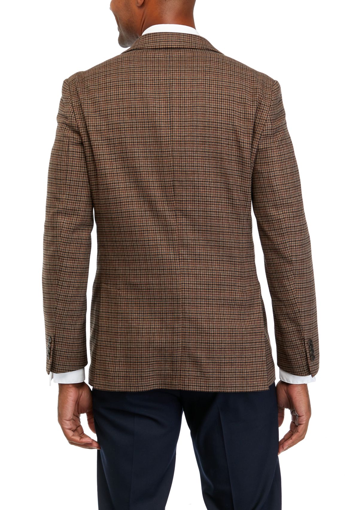 Single Breasted 2 Button Front Houndstooth Sport Coat 