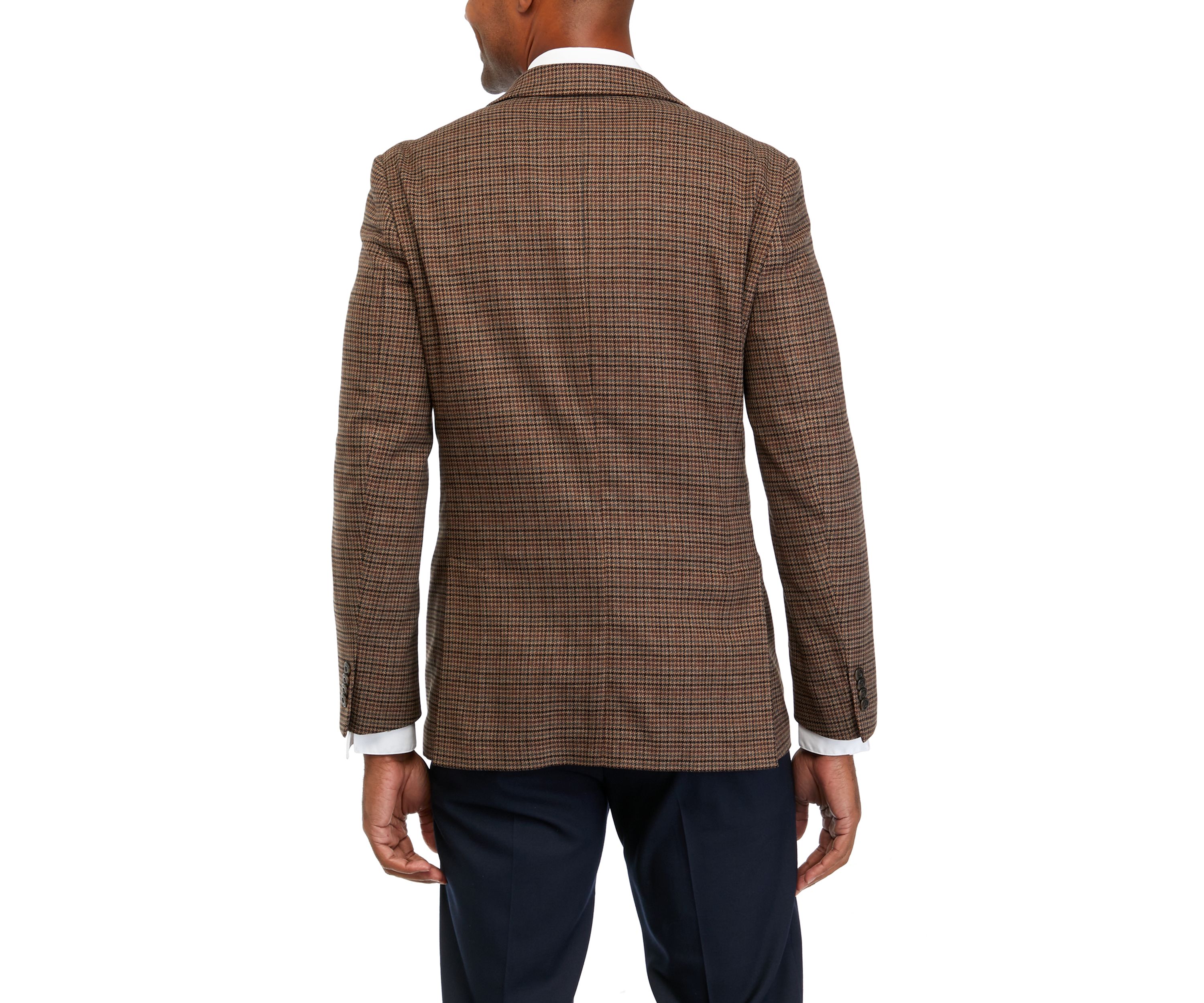 Single Breasted 2 Button Front Houndstooth Sport Coat 