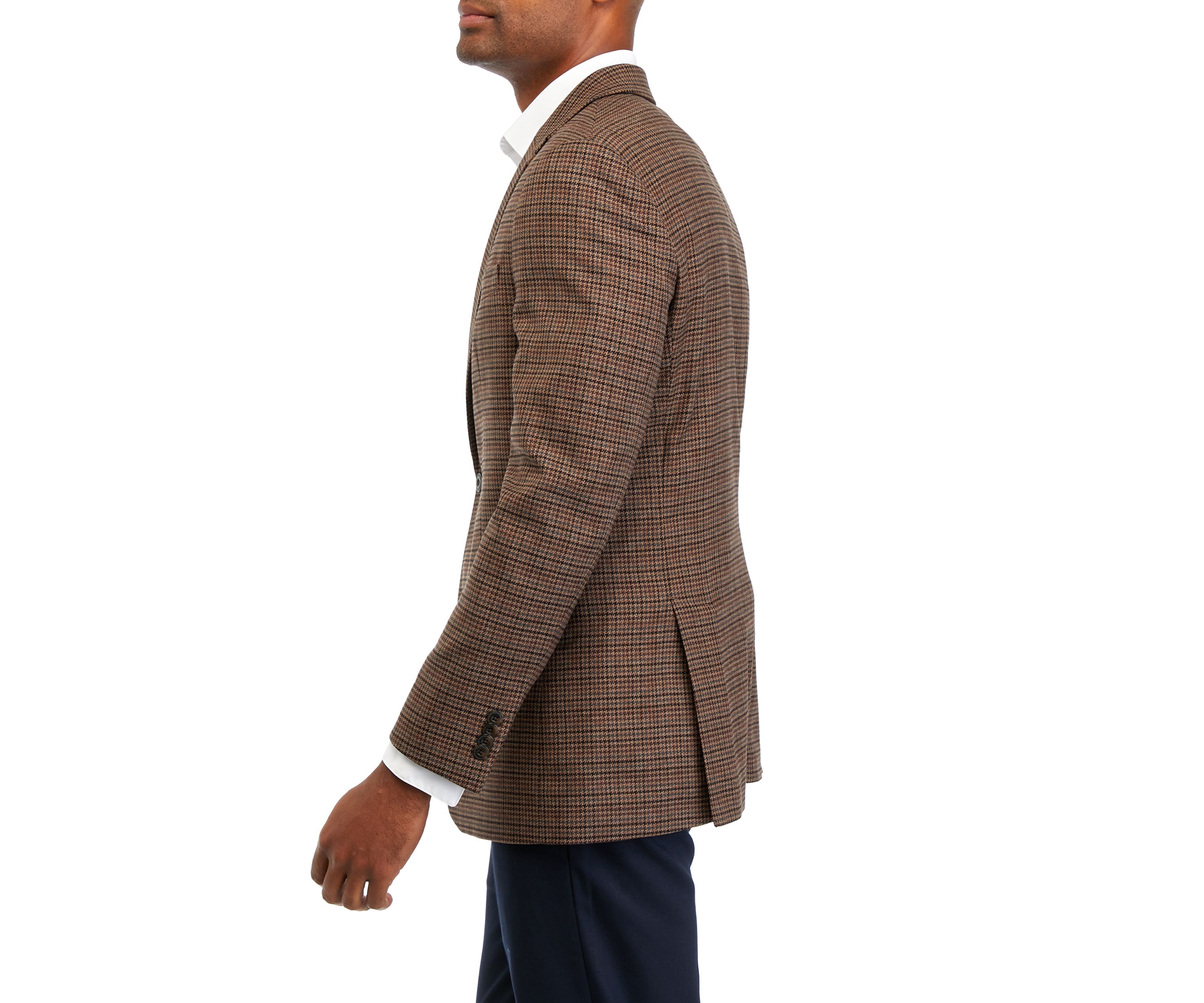Single Breasted 2 Button Front Houndstooth Sport Coat 