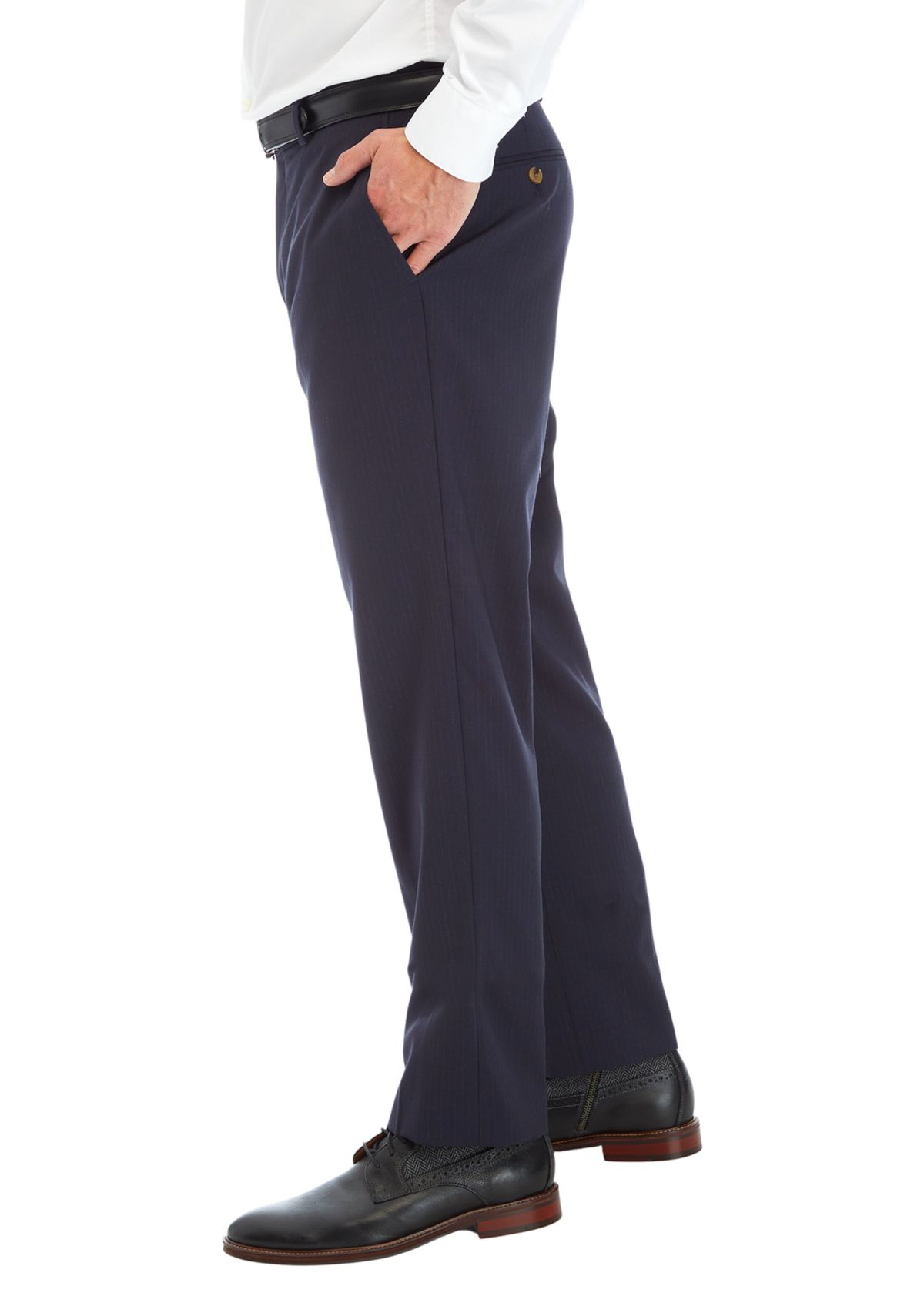 Mens Navy Stripe Pants