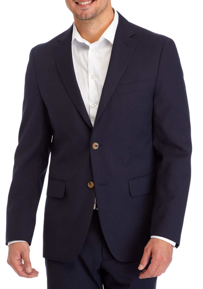 Mens Navy Stripe Sport Coat