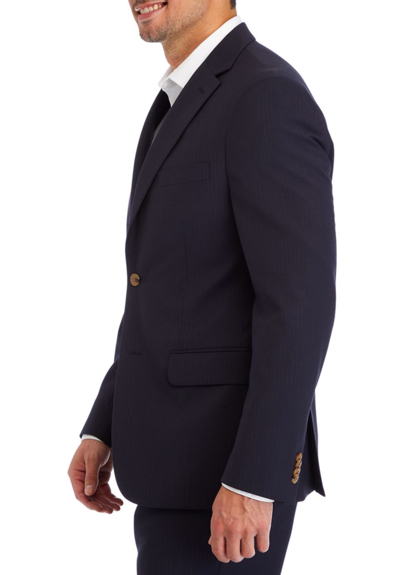 Mens Navy Stripe Sport Coat