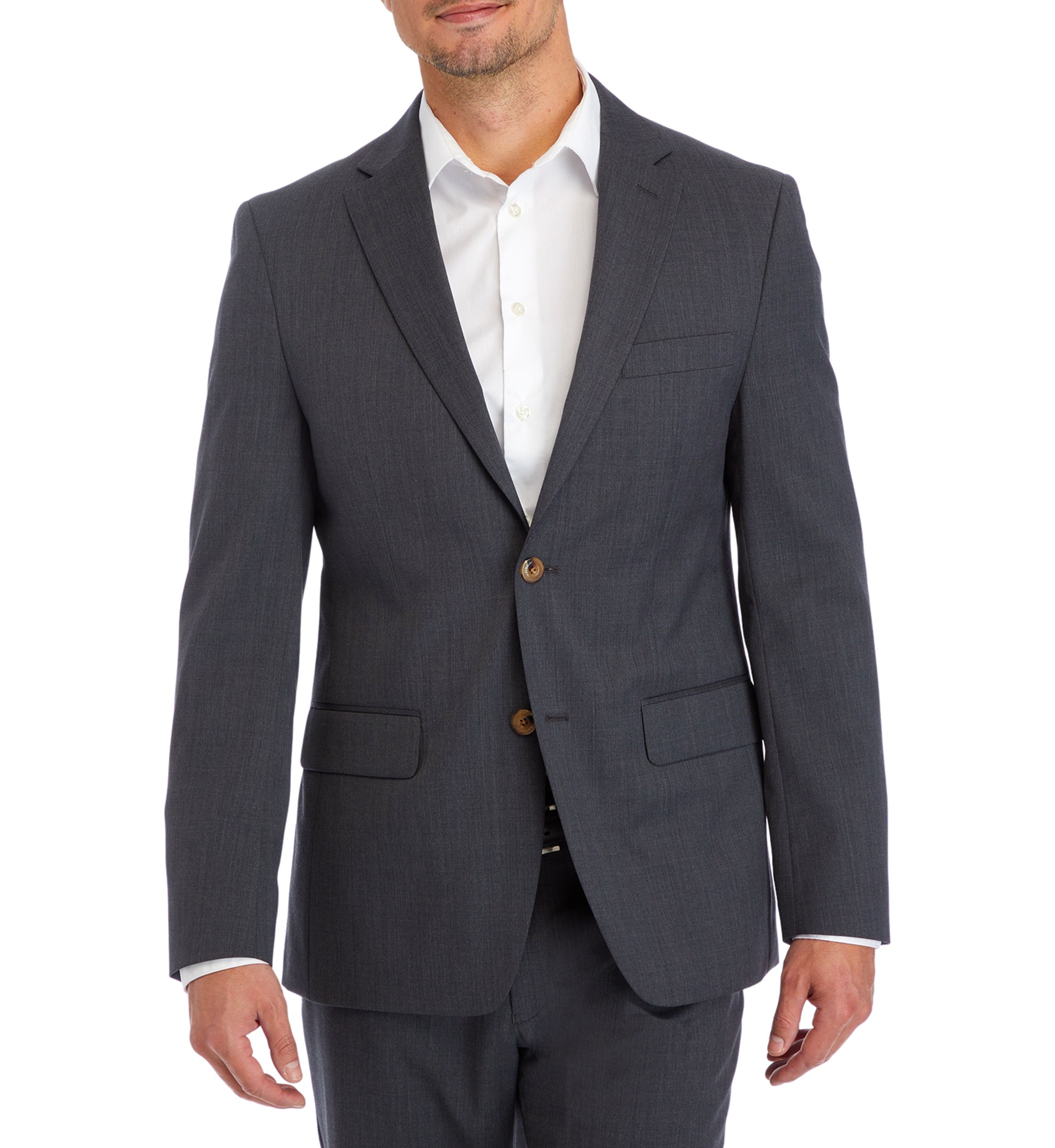 Gray Solid Suit Separate Jacket