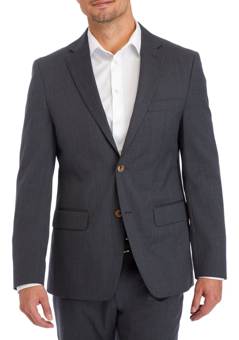 Gray Solid Suit Separate Jacket