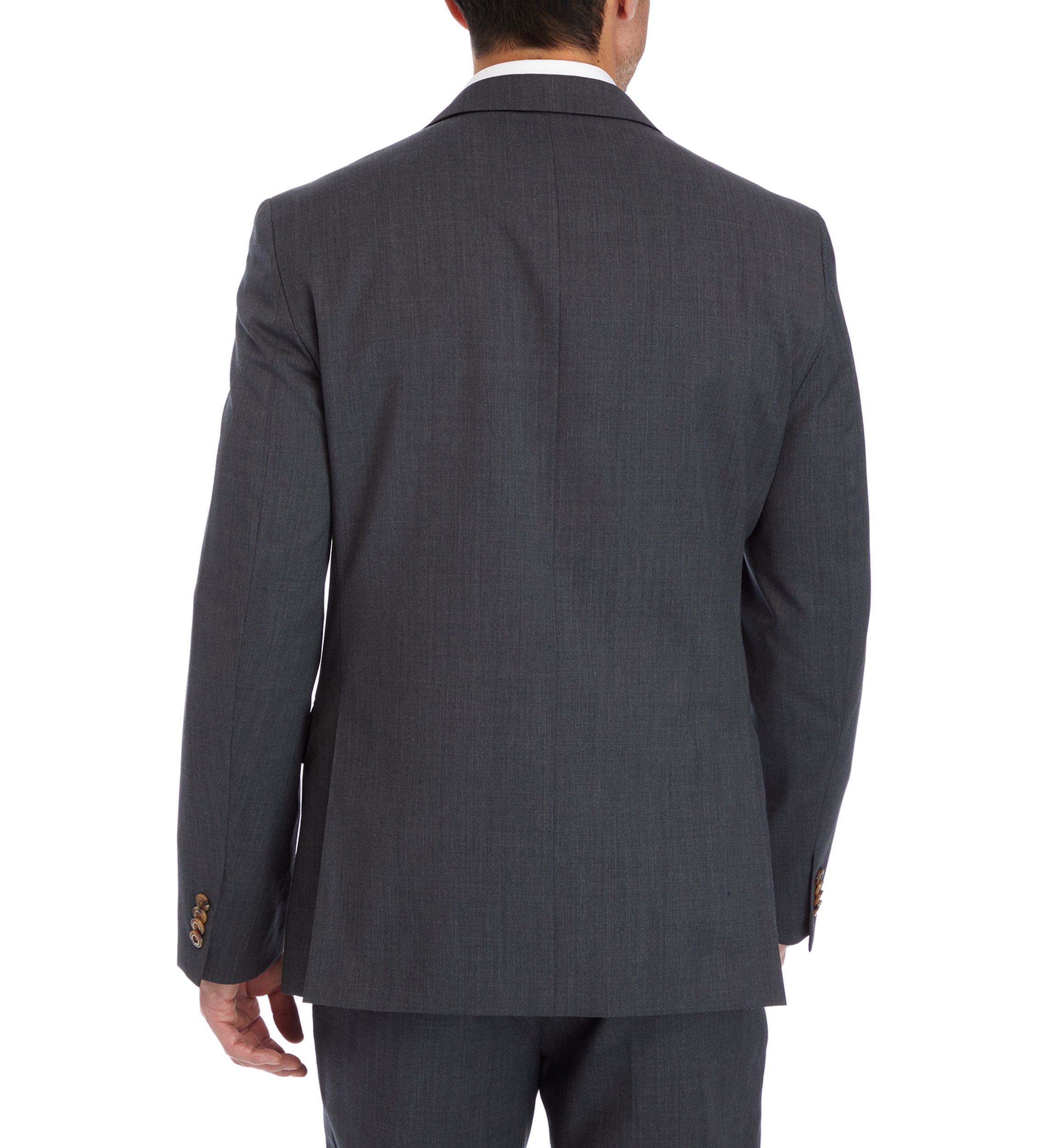 Gray Solid Suit Separate Jacket