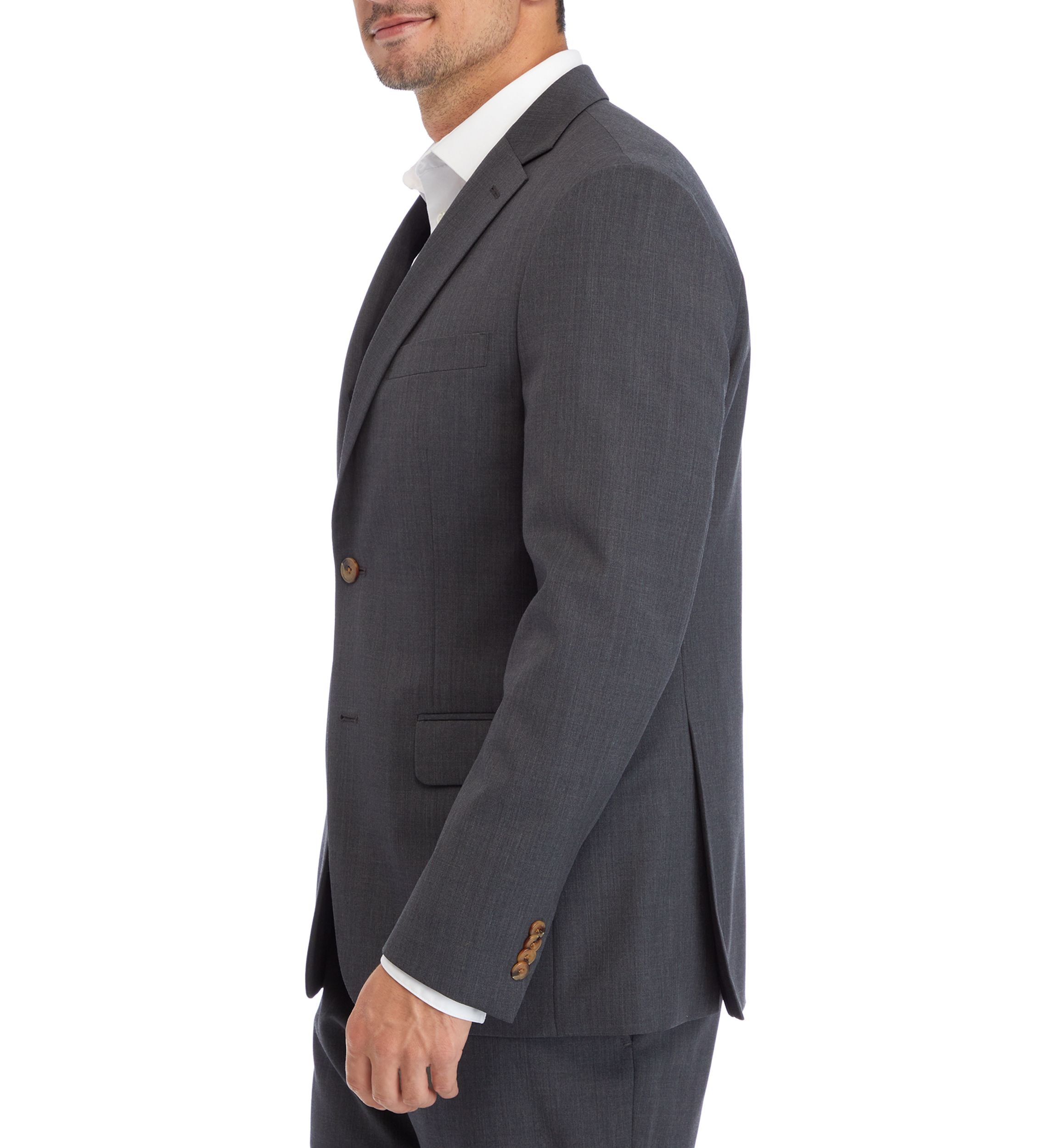 Gray Solid Suit Separate Jacket