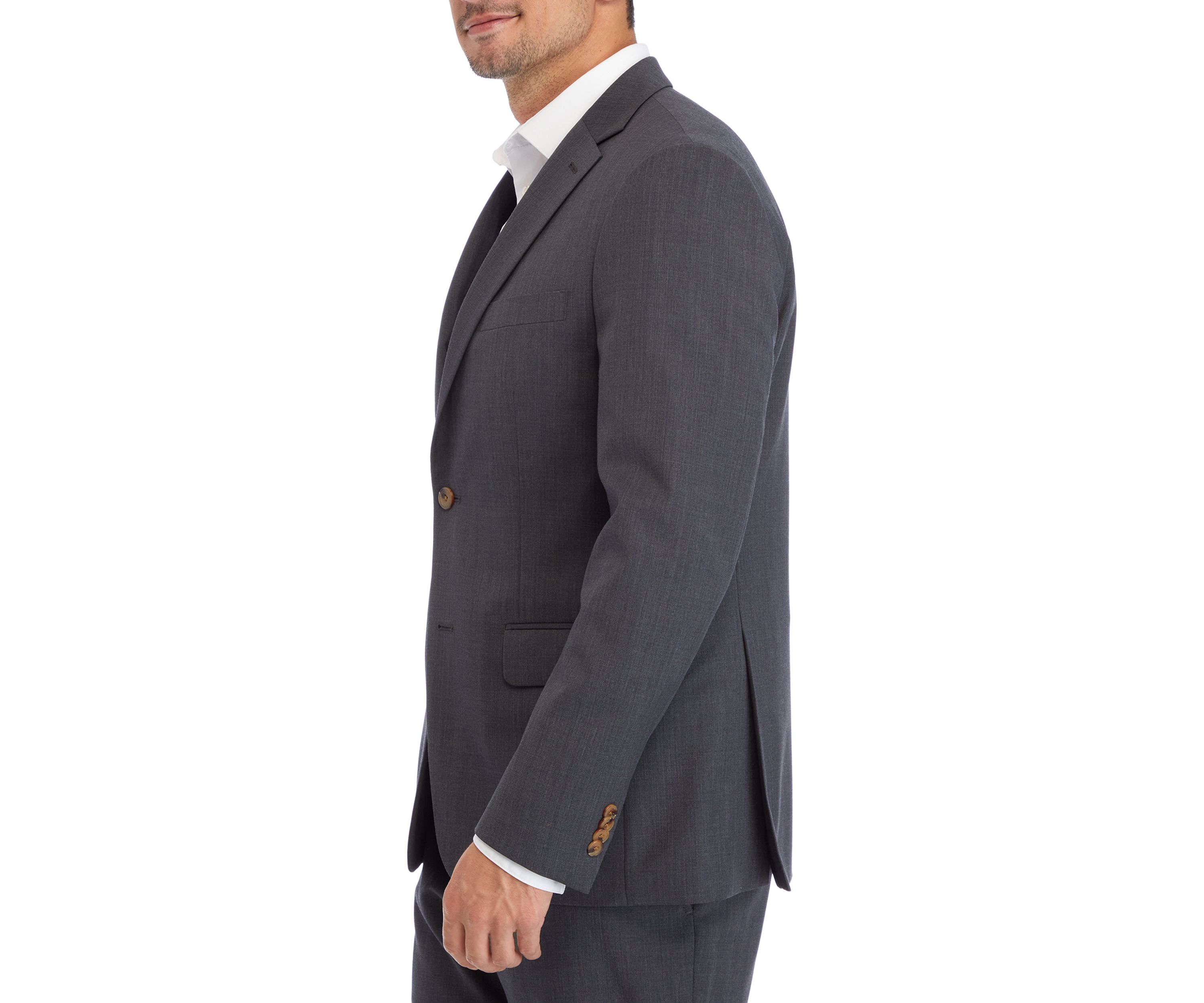 Gray Solid Suit Separate Jacket