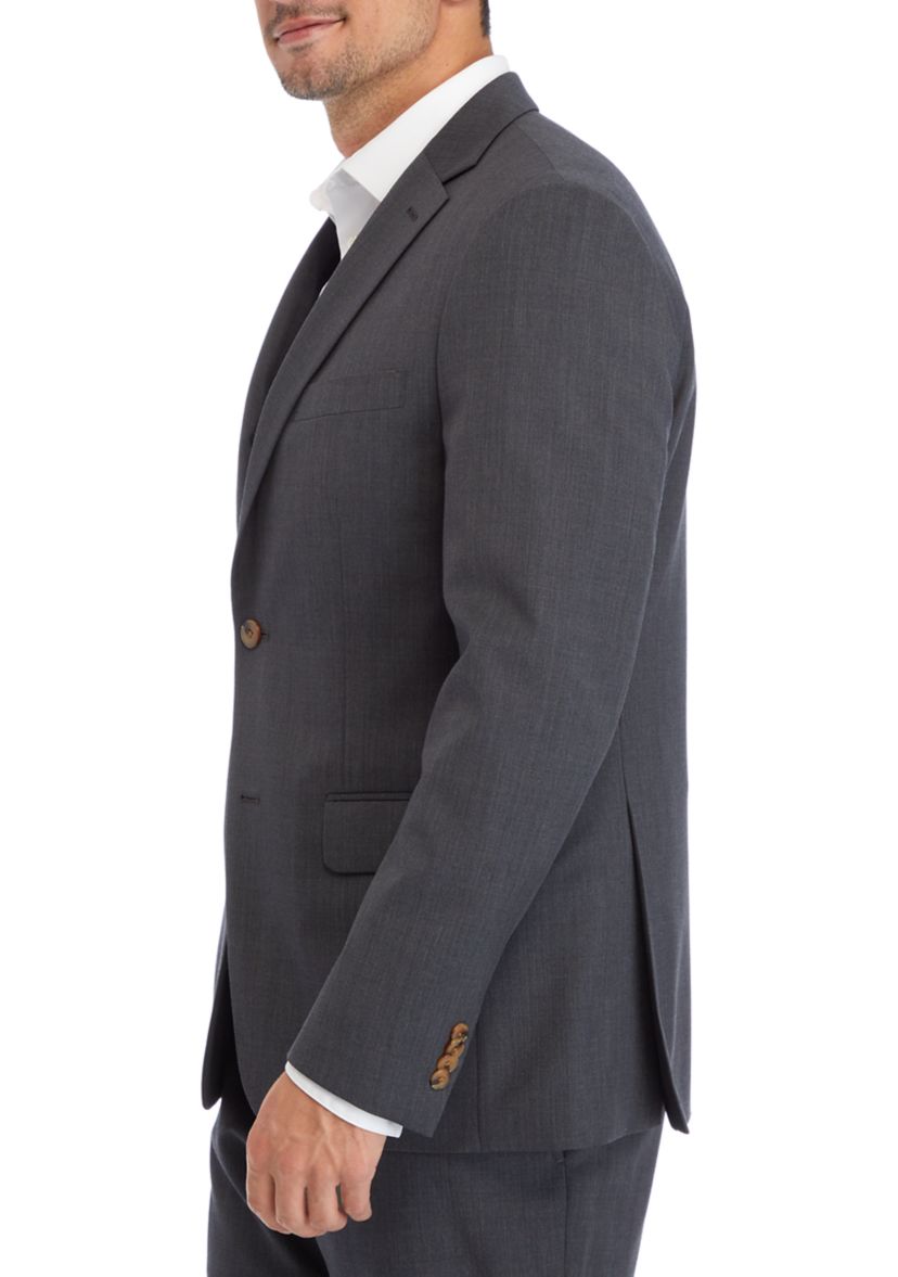 Gray Solid Suit Separate Jacket