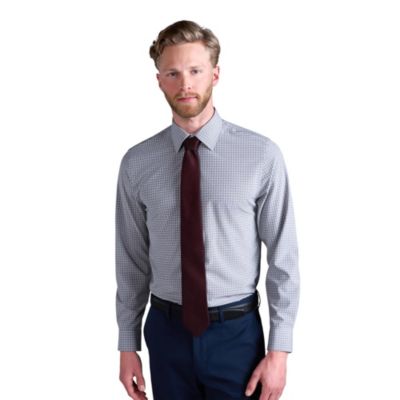 Haggar Smart Wash® Men's Slim Fit Dress Shirt, Grey, 17 - 17.5 34/35