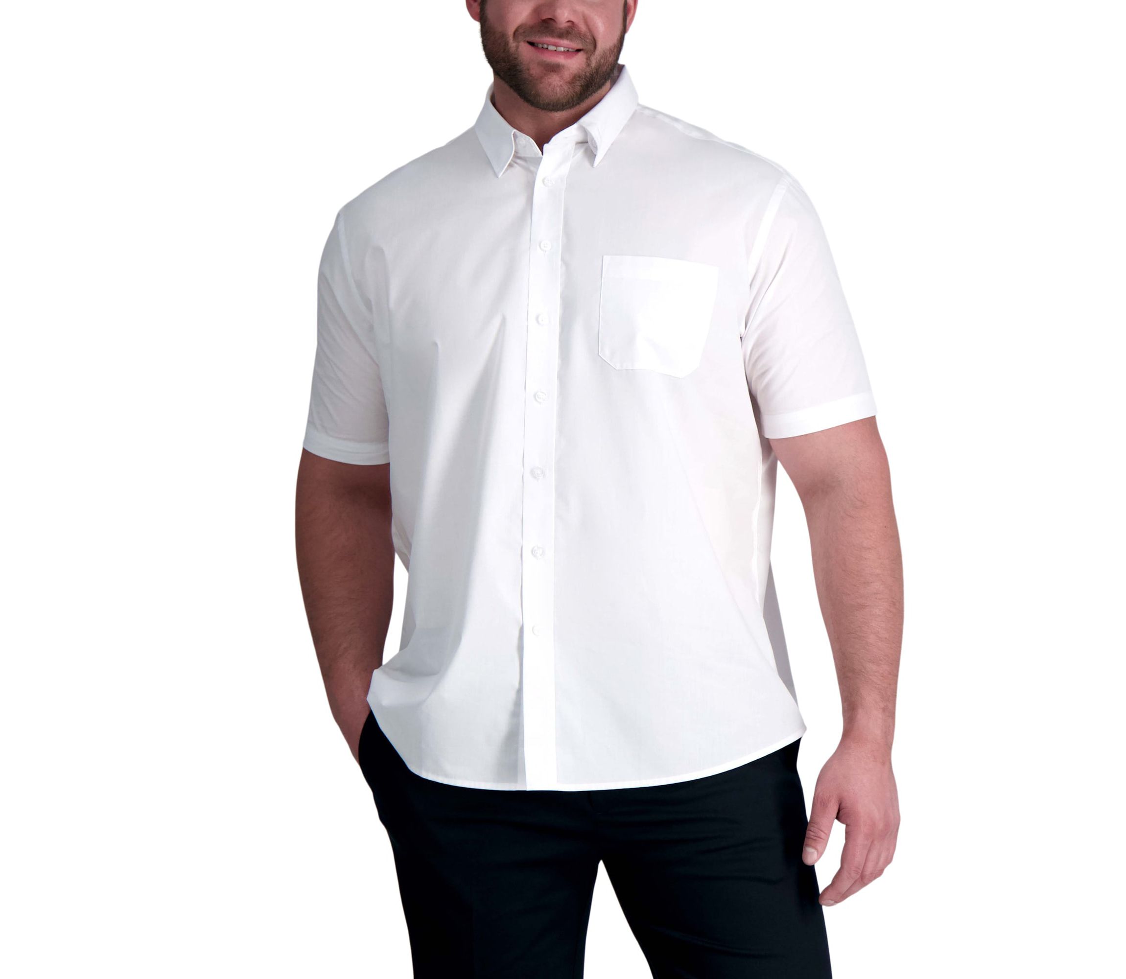 Big & Tall Life Khaki™ With REPREVE® Comfort Woven Button-Down Shirt