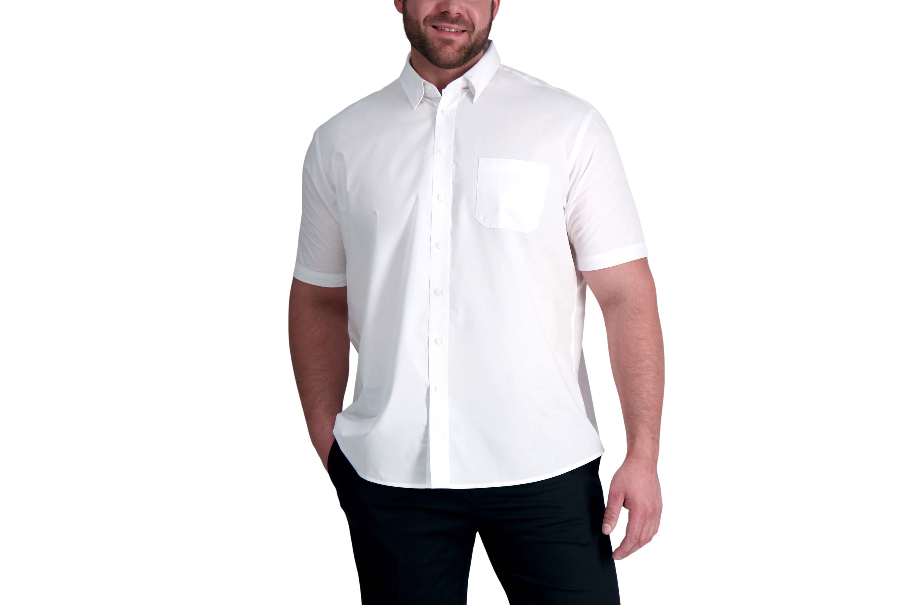 Big & Tall Life Khaki™ With REPREVE® Comfort Woven Button-Down Shirt