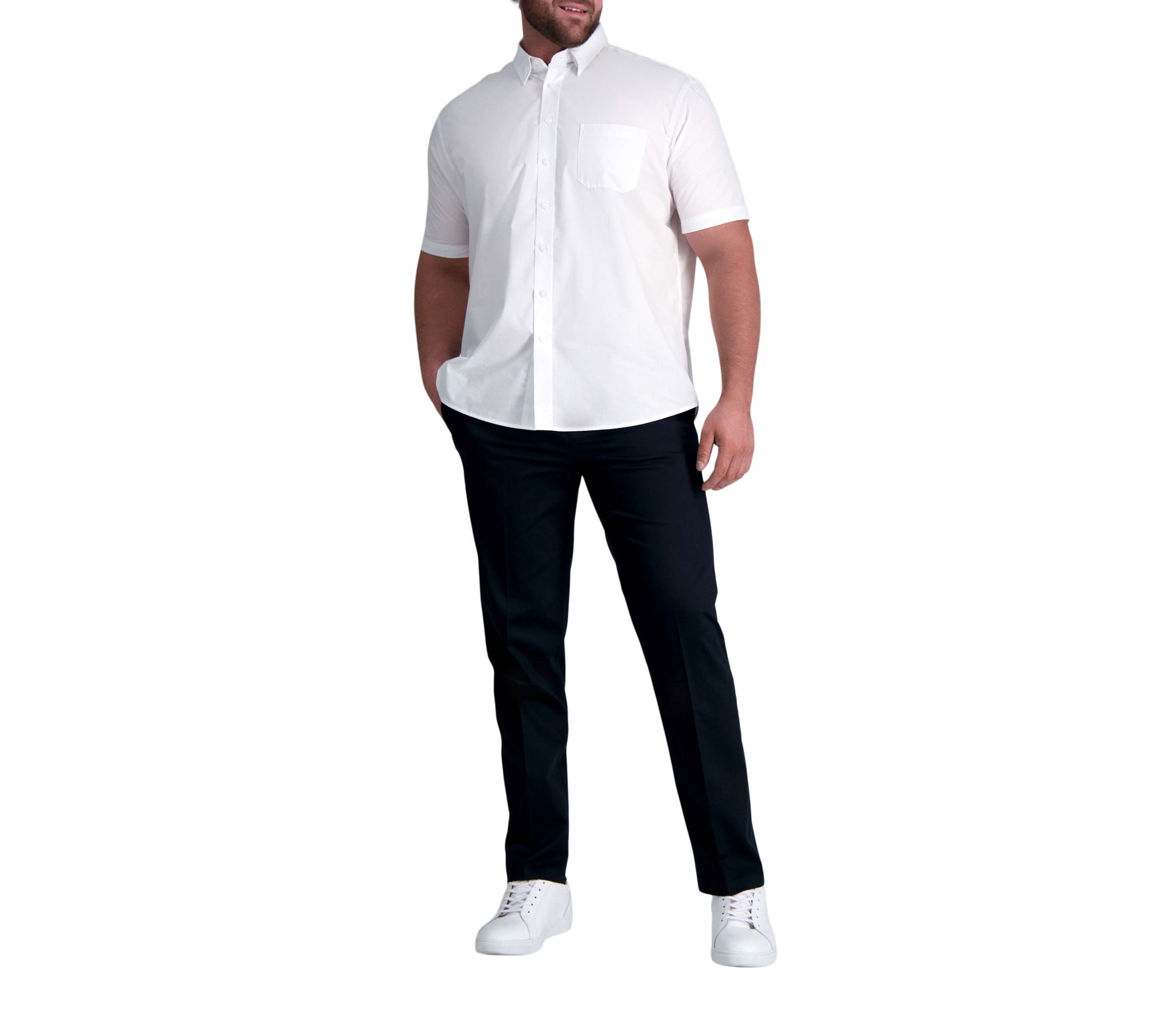 Big & Tall Life Khaki™ With REPREVE® Comfort Woven Button-Down Shirt