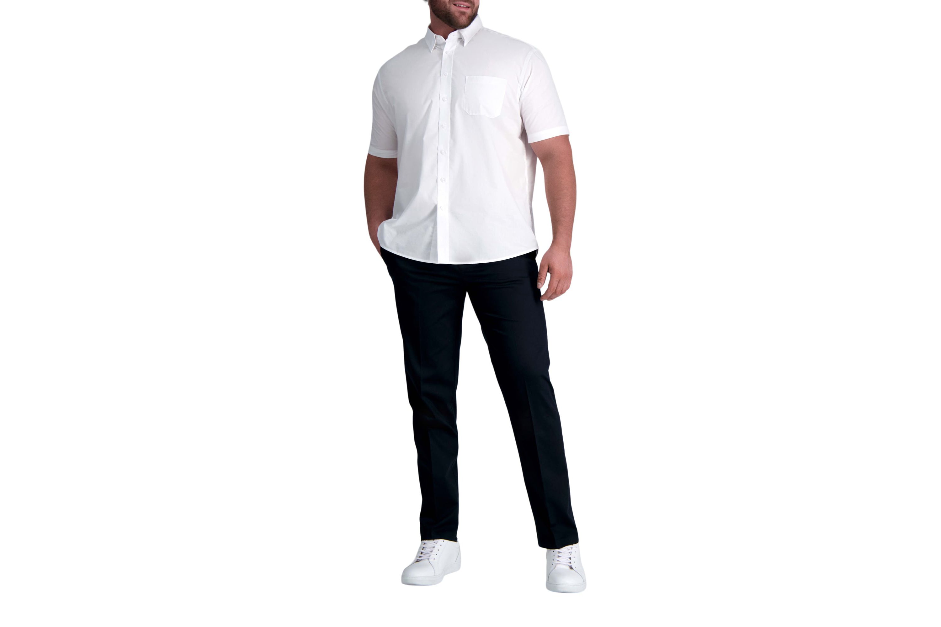 Big & Tall Life Khaki™ With REPREVE® Comfort Woven Button-Down Shirt