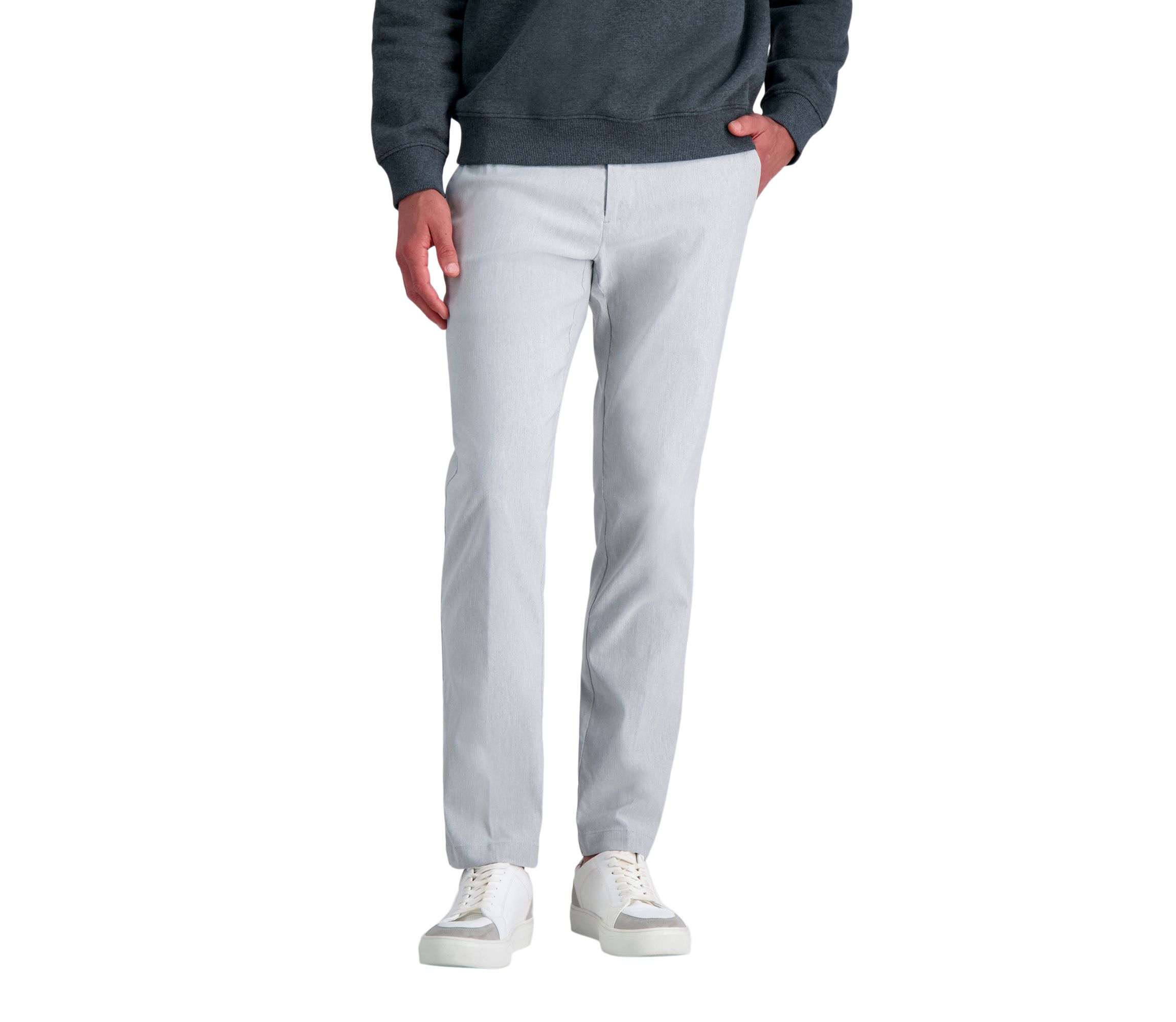 Life Khaki�� Straight Fit Flat Front Flex Pant