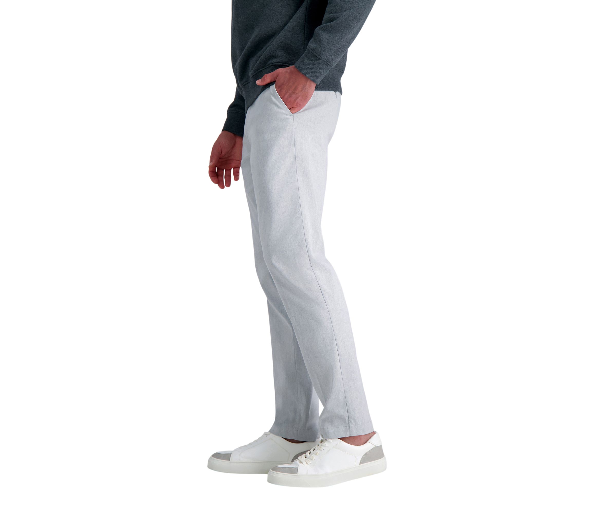 Life Khaki�� Straight Fit Flat Front Flex Pant