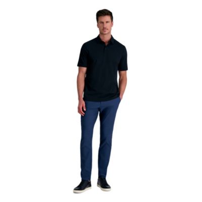 Haggar Men's Life Khakiâ¢ Slim Fit Flat Front Flex Pant