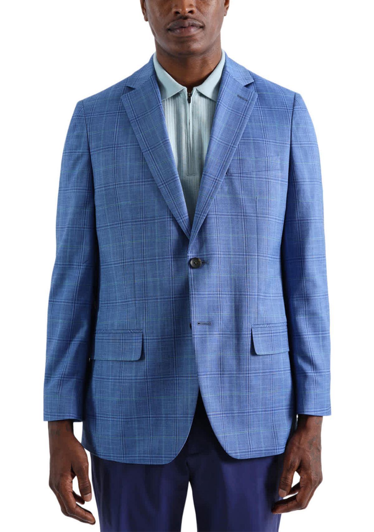 J.M. Haggar™ Plaid Windowpane Tailored Fit Sport Coat