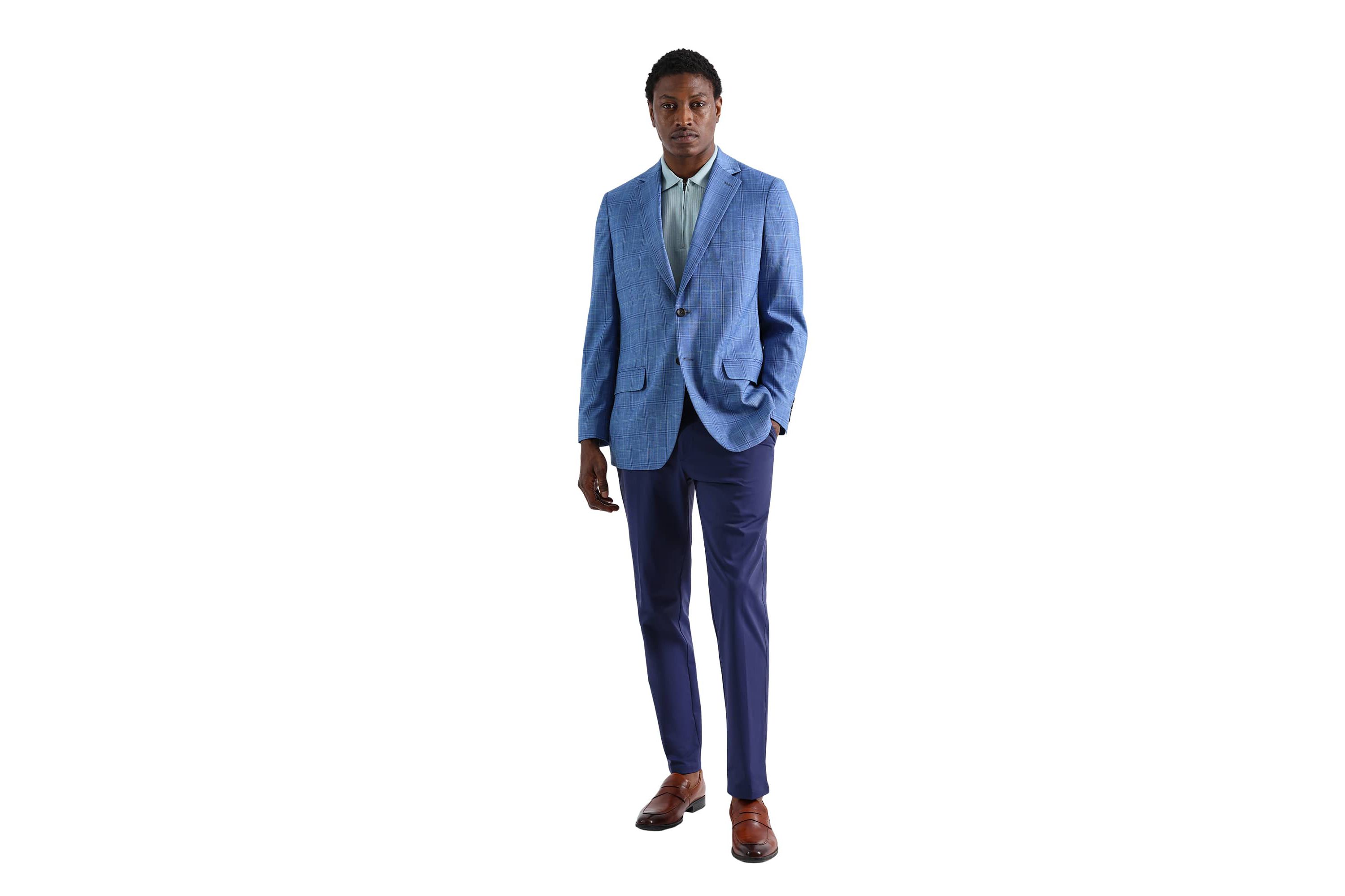 J.M. Haggar™ Plaid Windowpane Tailored Fit Sport Coat