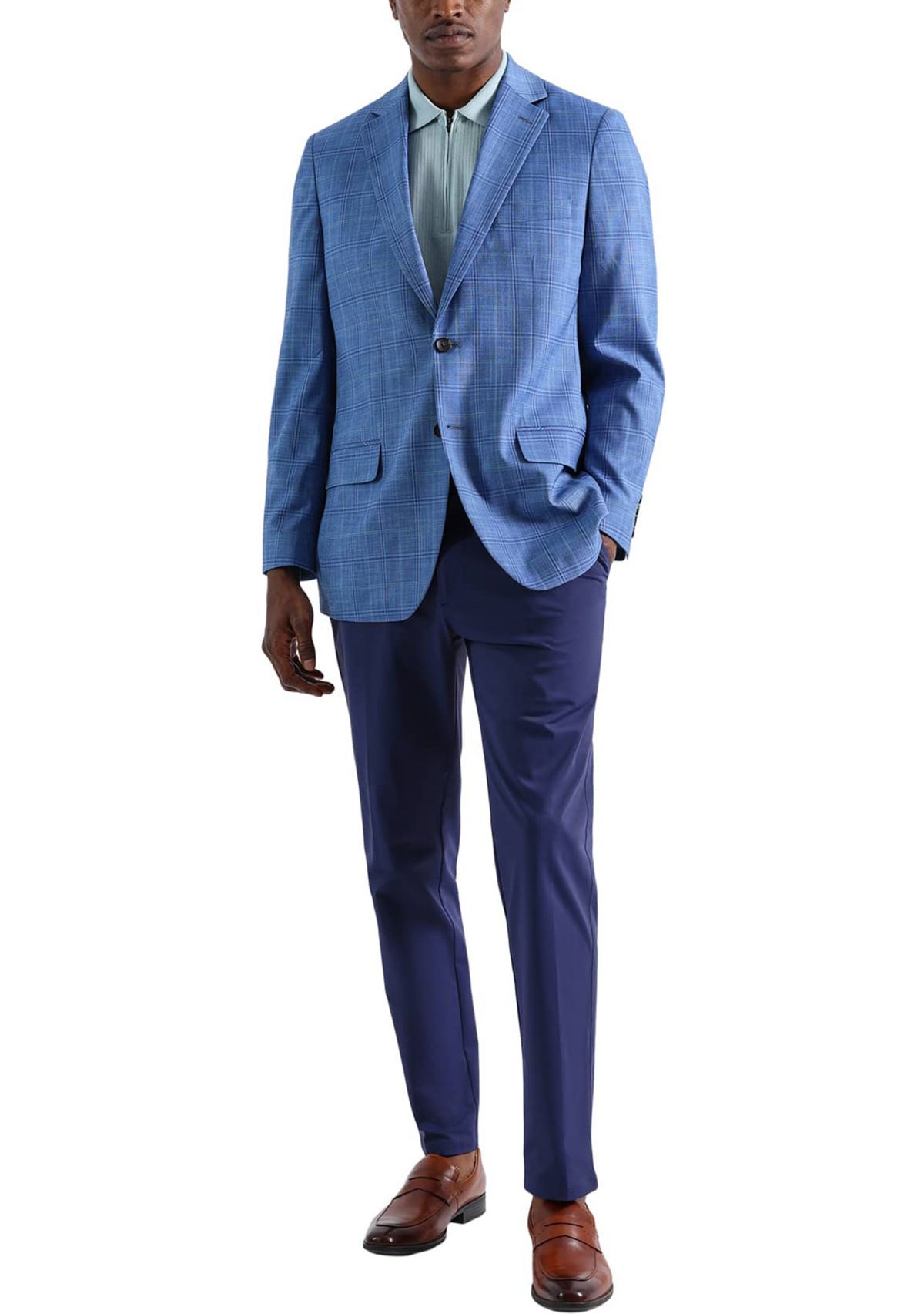 J.M. Haggar™ Plaid Windowpane Tailored Fit Sport Coat