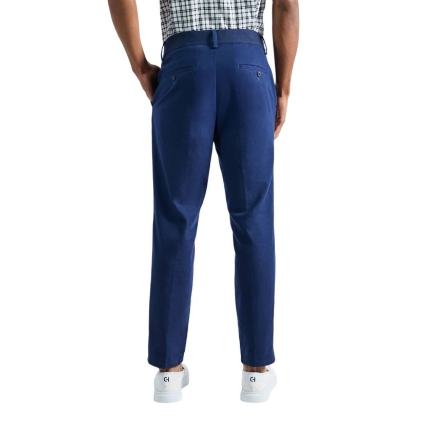 Mens Comfort Luxe Straight Fit Flat Linen Front Pant