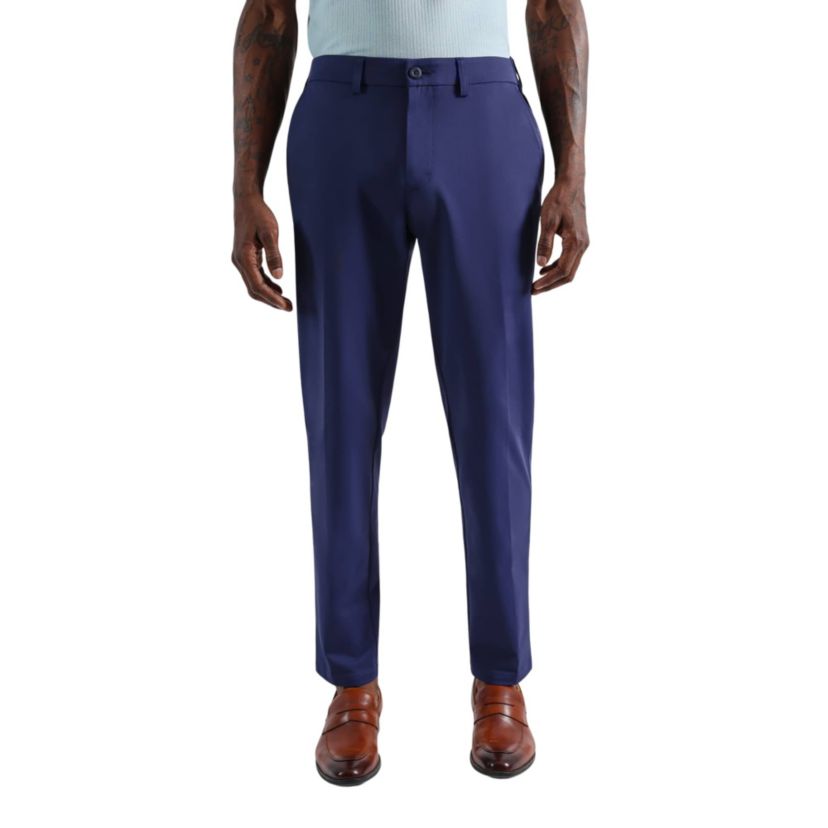 Mens Sport Travel Performance Straight Fit Flat Front Pant