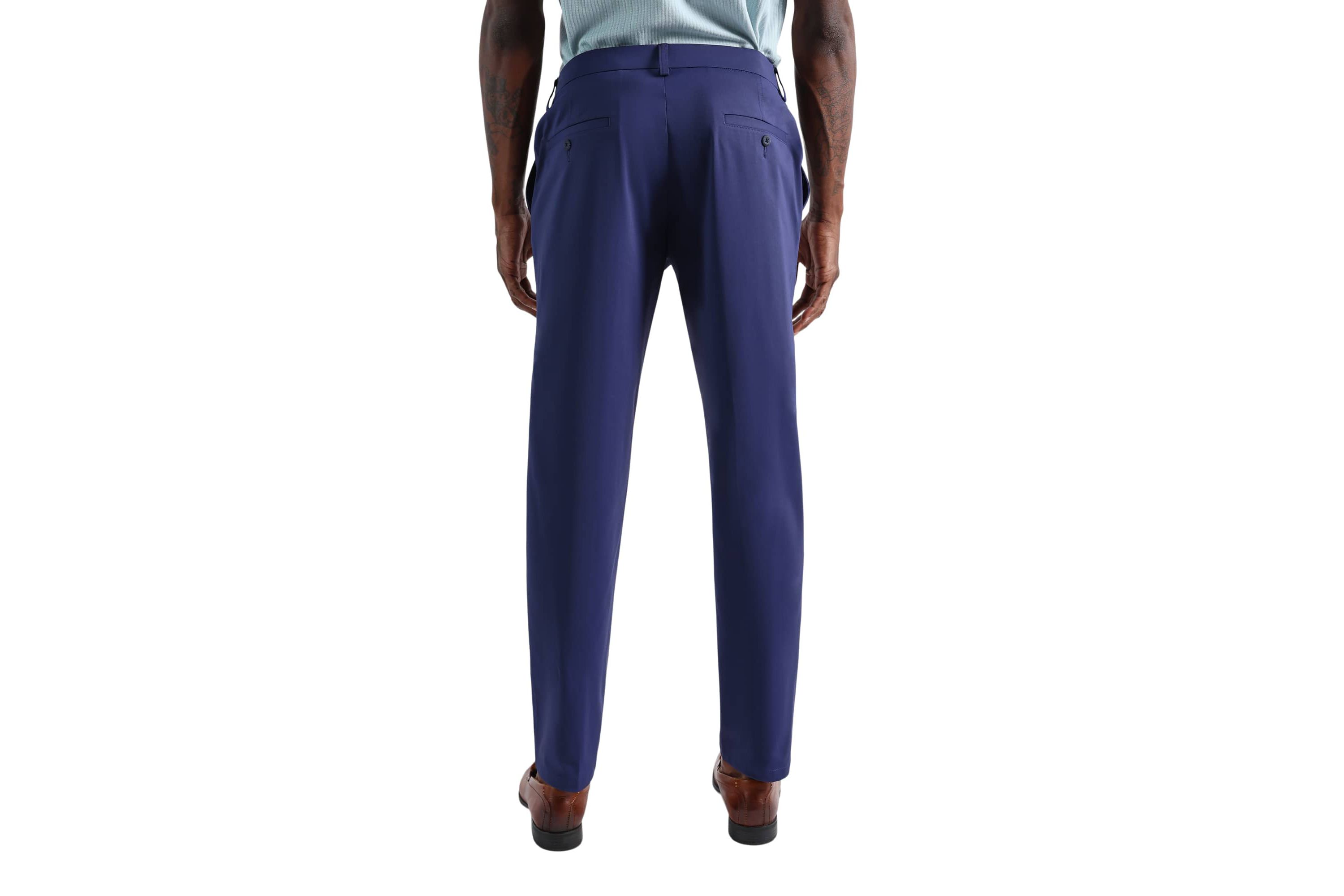 Mens Sport Travel Performance Straight Fit Flat Front Pant